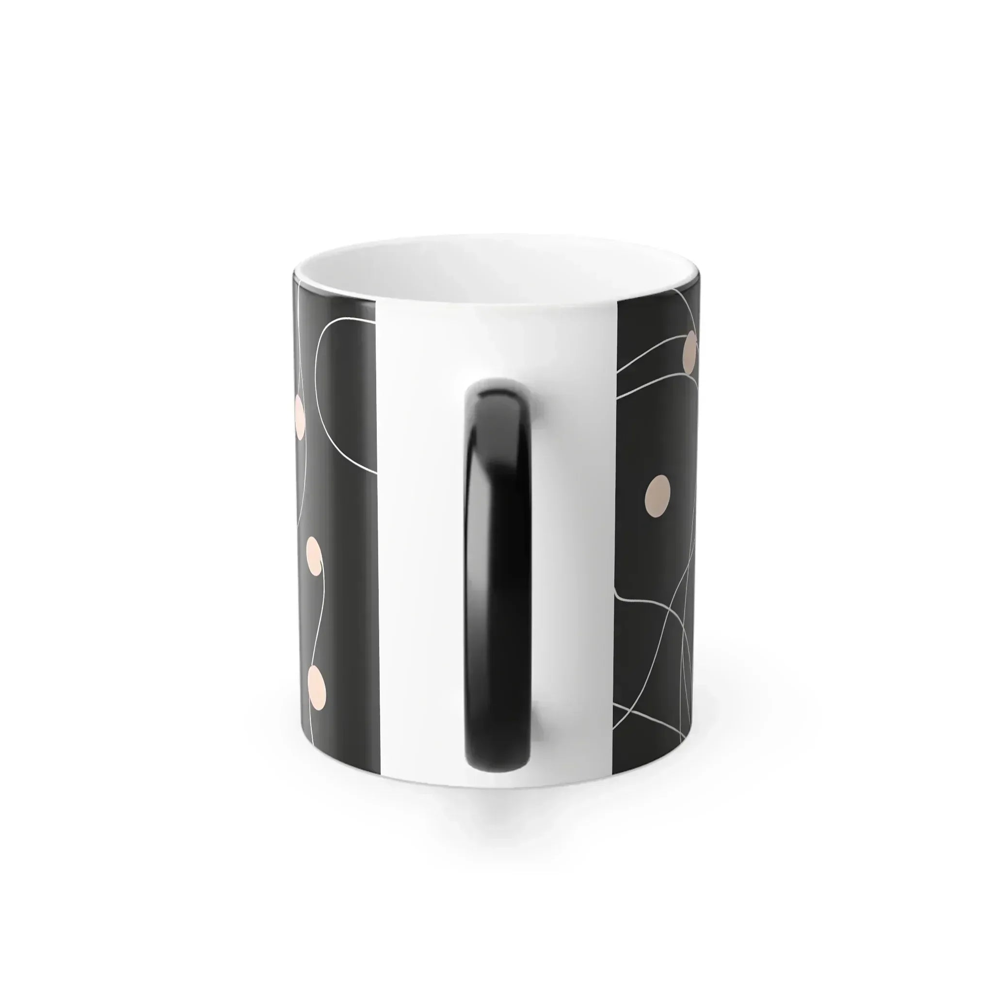 Wavy Black & Gold Color Morphing Mug – 11oz - KARARMDESIGN