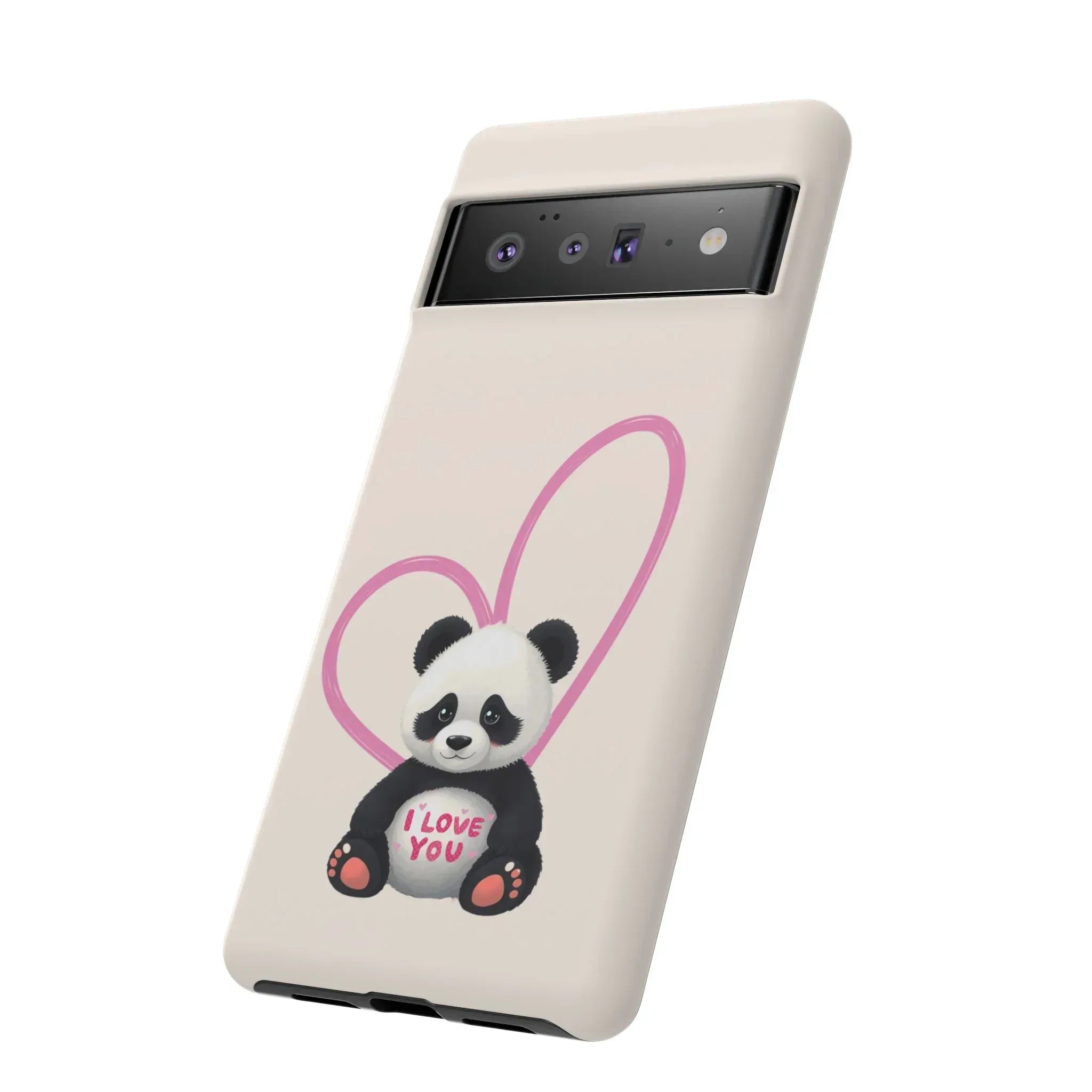 Cute Panda Heart Love Phone Case for Google Pixel up to 9 - KARARMDESIGN