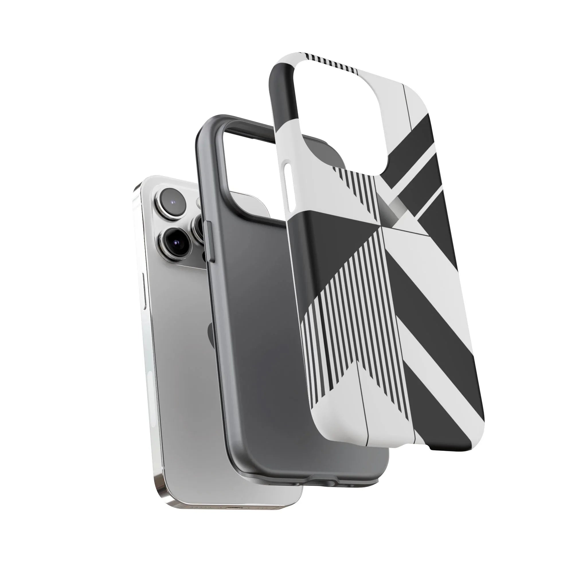 Monochrome Tough Phone Case for iPhone 11-16 and Galaxy S20–S25 - KARARMDESIGN