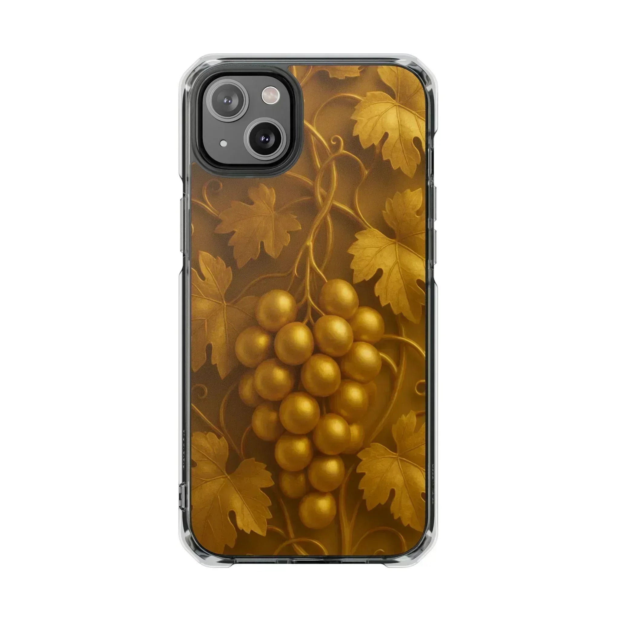 Golden Grapes Phone Case for iPhone 14–16 - KARARMDESIGN