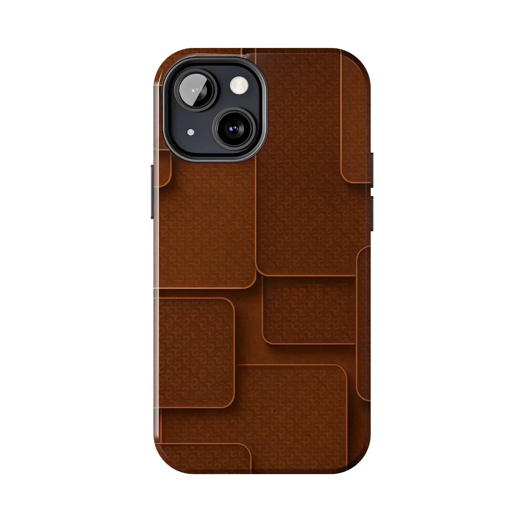 Textured Brown Phone Case for iPhone 7-16 and Samsung Galaxy S21-S24 - KARARMDESIGN
