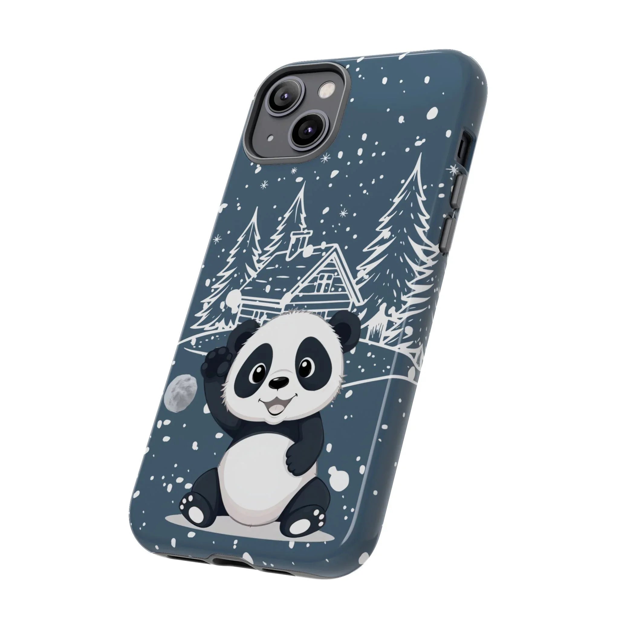 Cute Panda in a Winter Wonderland Phone Case for iPhone 8-17 - KARARMDESIGN