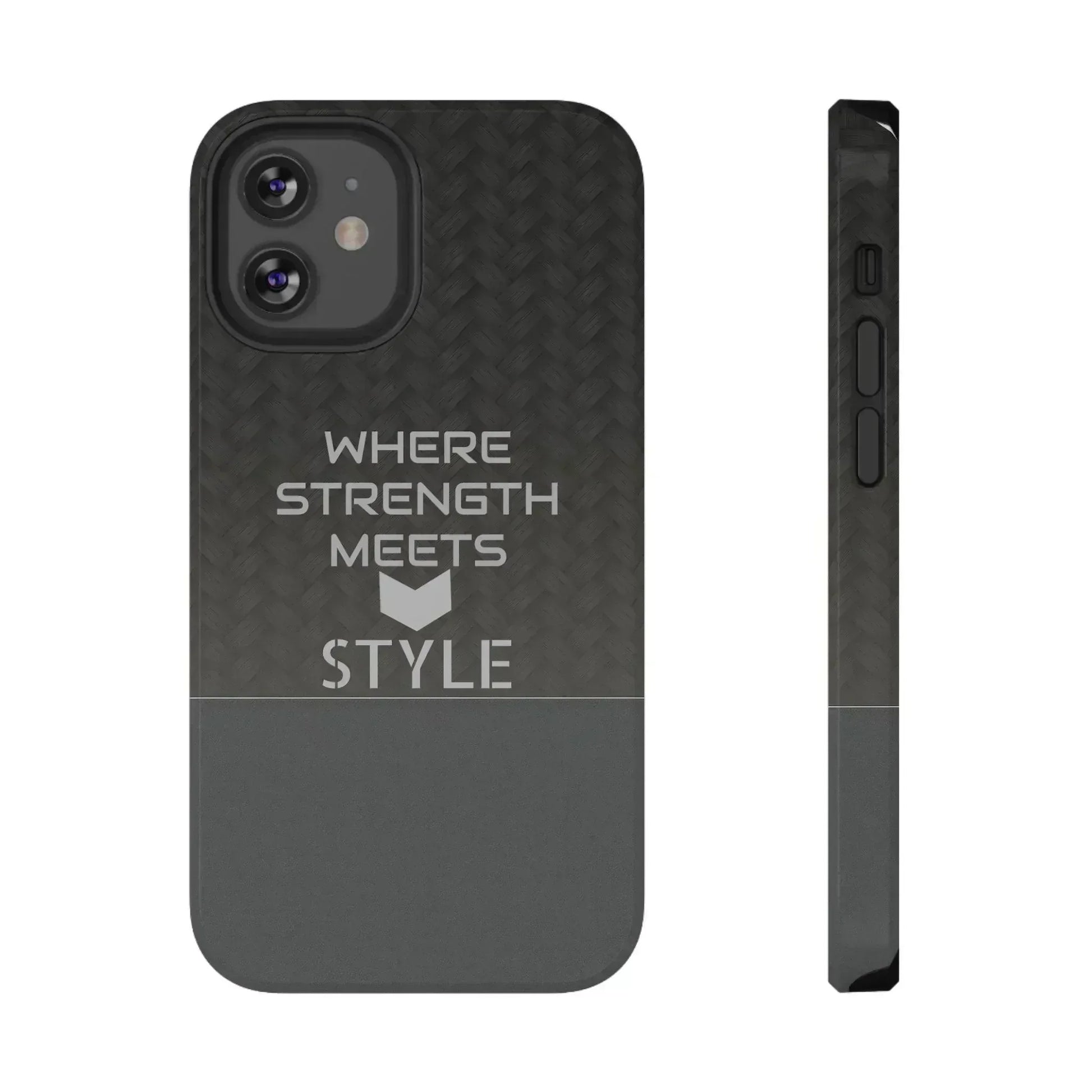 Gray Carbon Phone Case for iPhone 12-16 and Galaxy S21-S22 - KARARMDESIGN