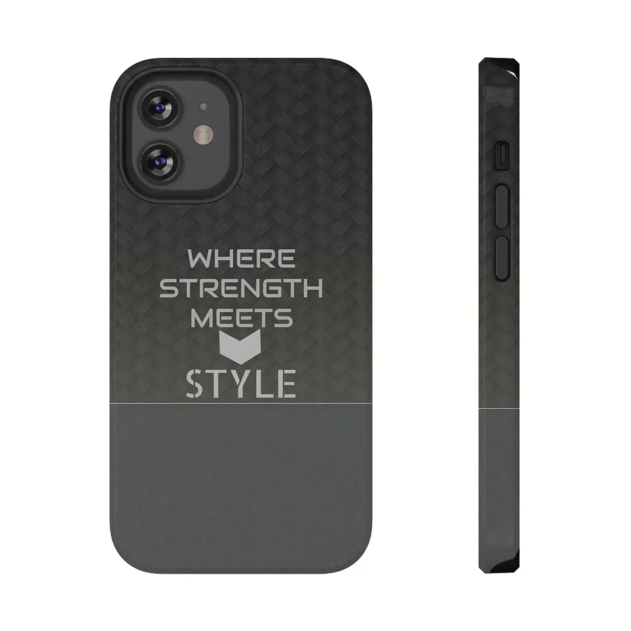 Gray Carbon Phone Case for iPhone 12-16 and Galaxy S21-S22 - KARARMDESIGN