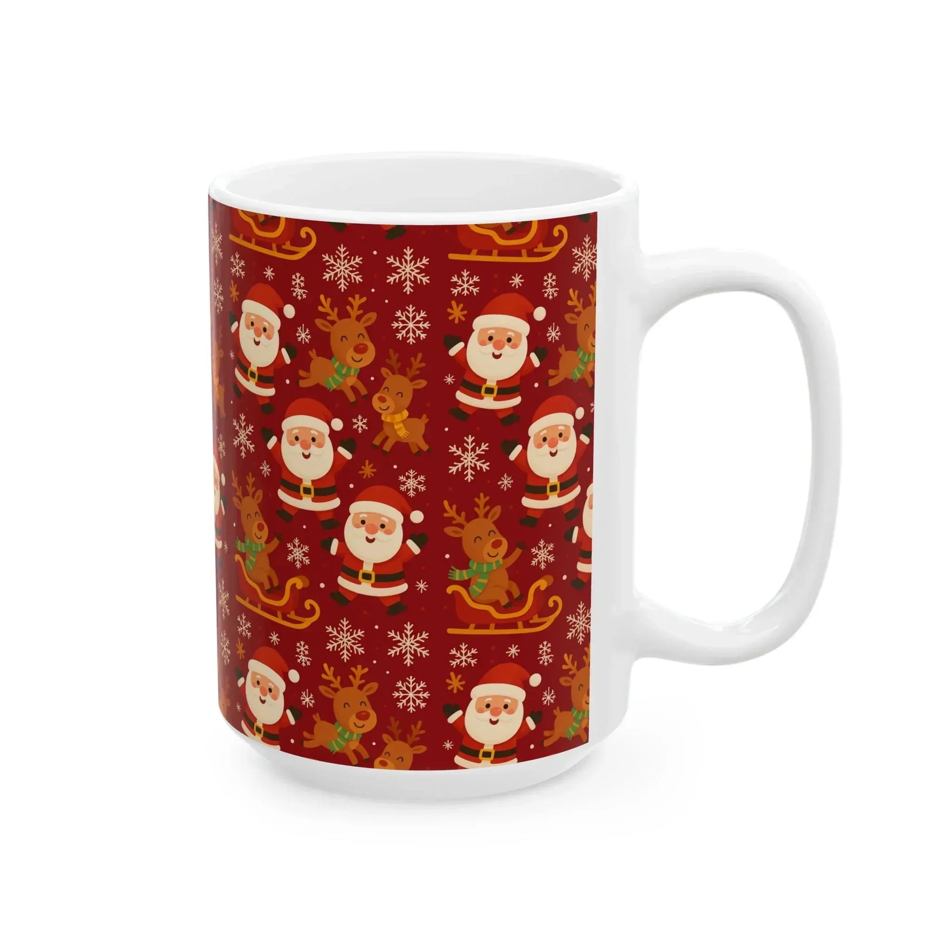 Santa Sleigh Ride Mug - Ceramic Mug, (11oz, 15oz) - KARARMDESIGN