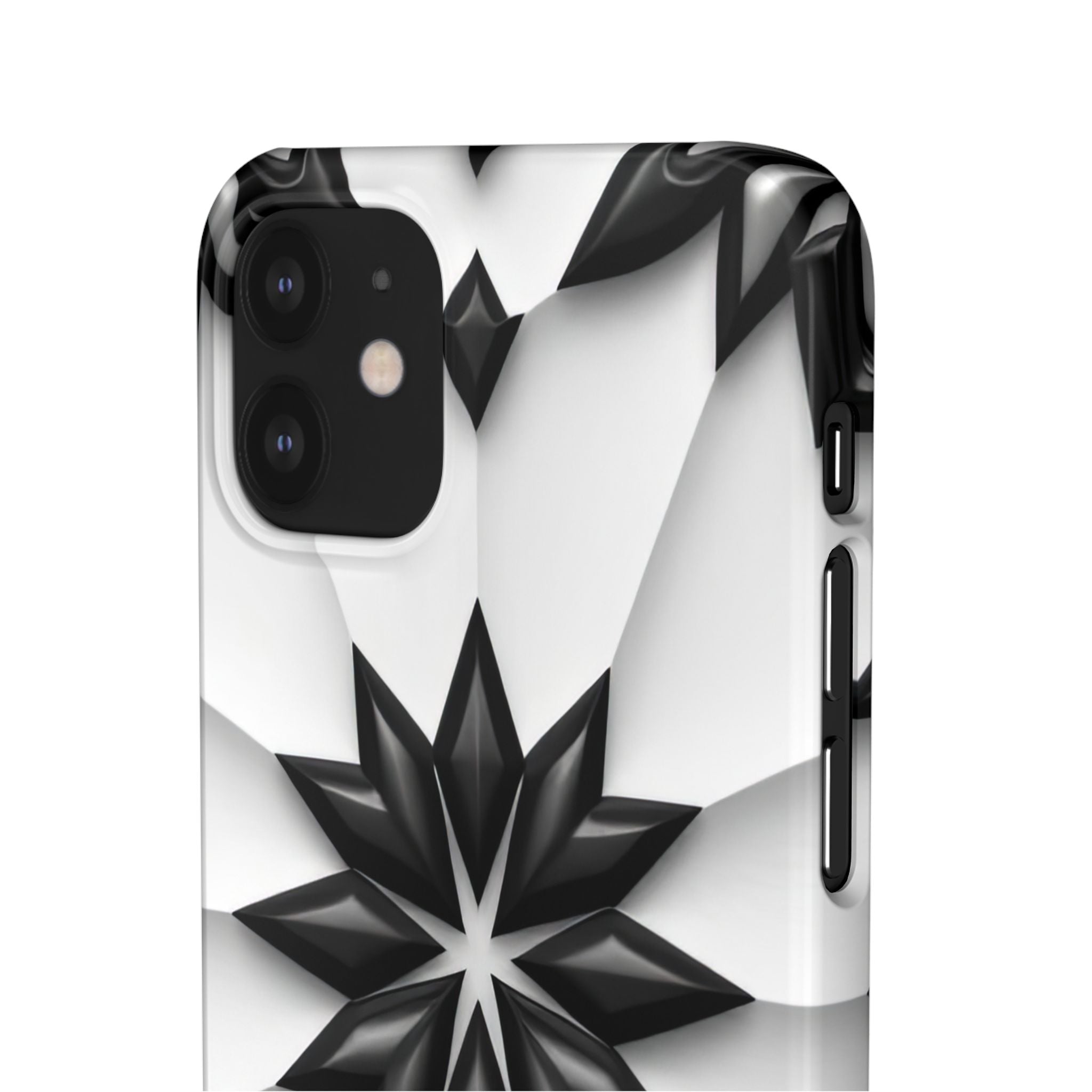 Black & White Geometric Snap Case for iPhone & Samsung Galaxy