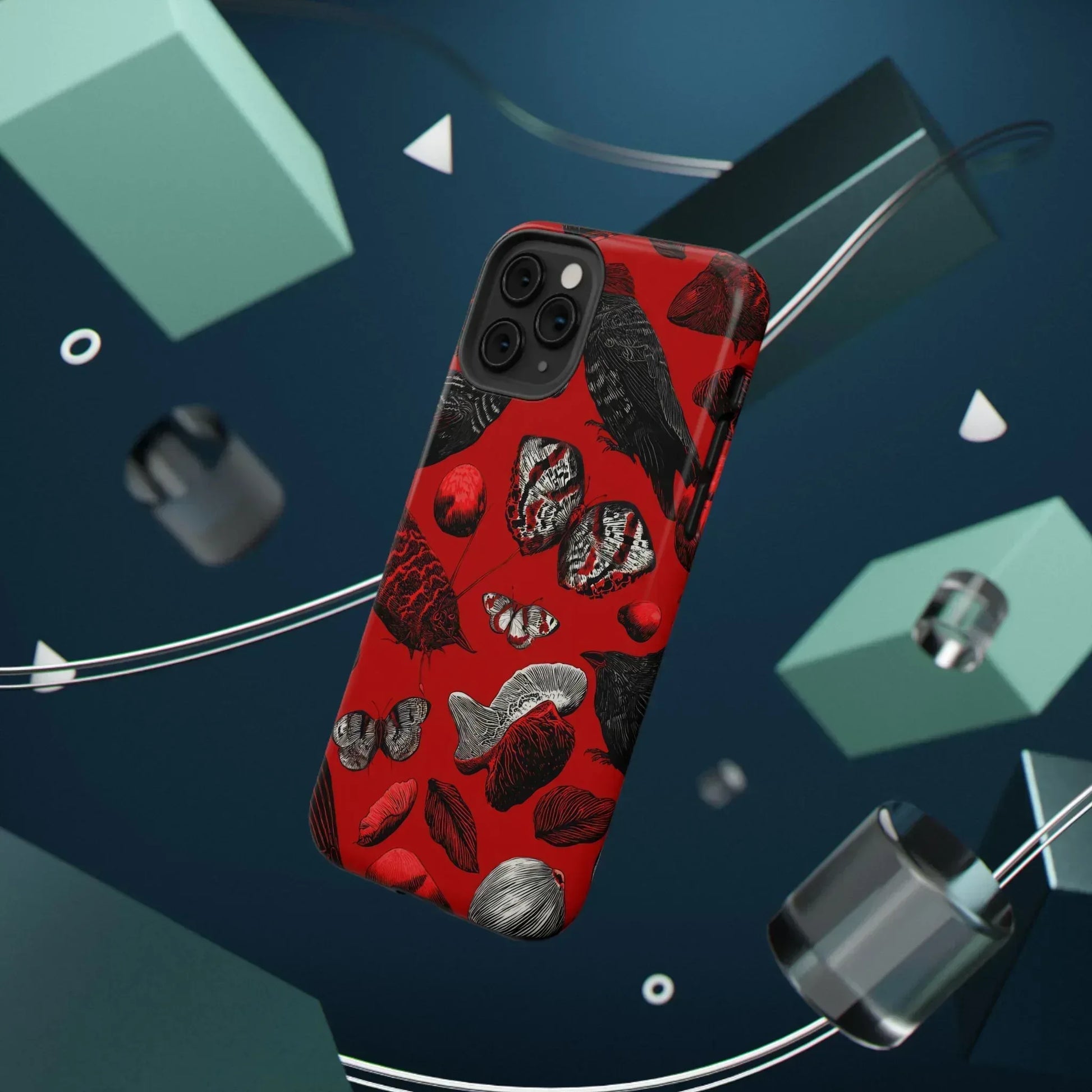 Crimson Wilderness Phone Case for iPhone 11-17 - KARARMDESIGN