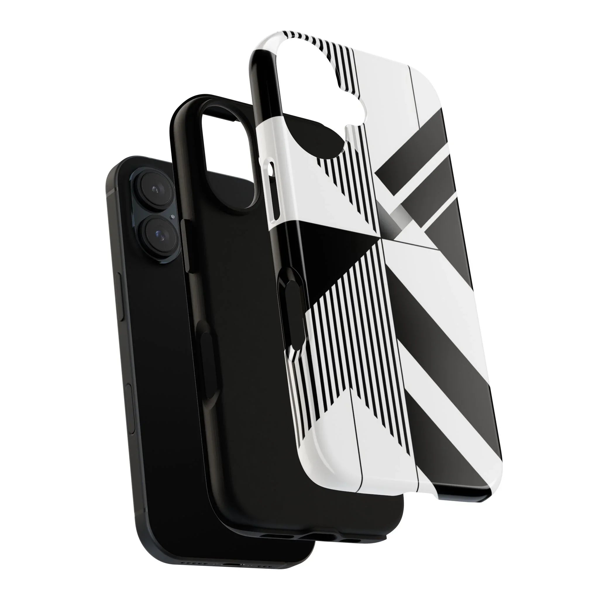 Monochrome Tough Phone Case for iPhone 11-16 and Galaxy S20–S25 - KARARMDESIGN