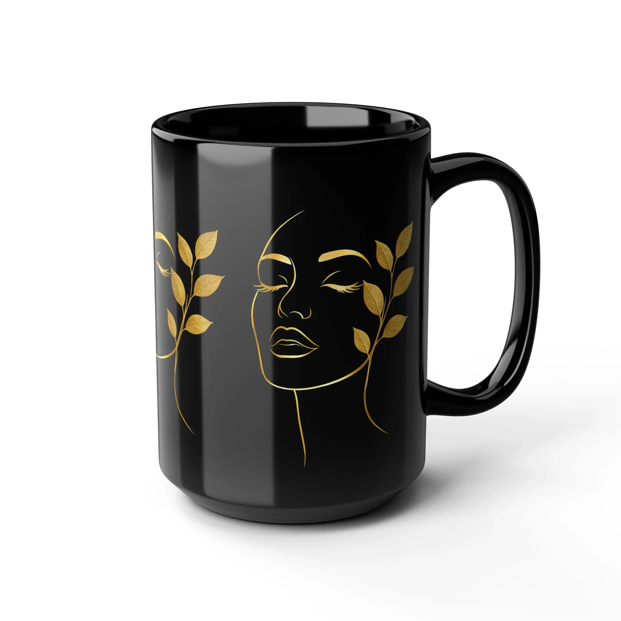 Golden Muse Mug - Black Mug (11oz, 15oz) - KARARMDESIGN