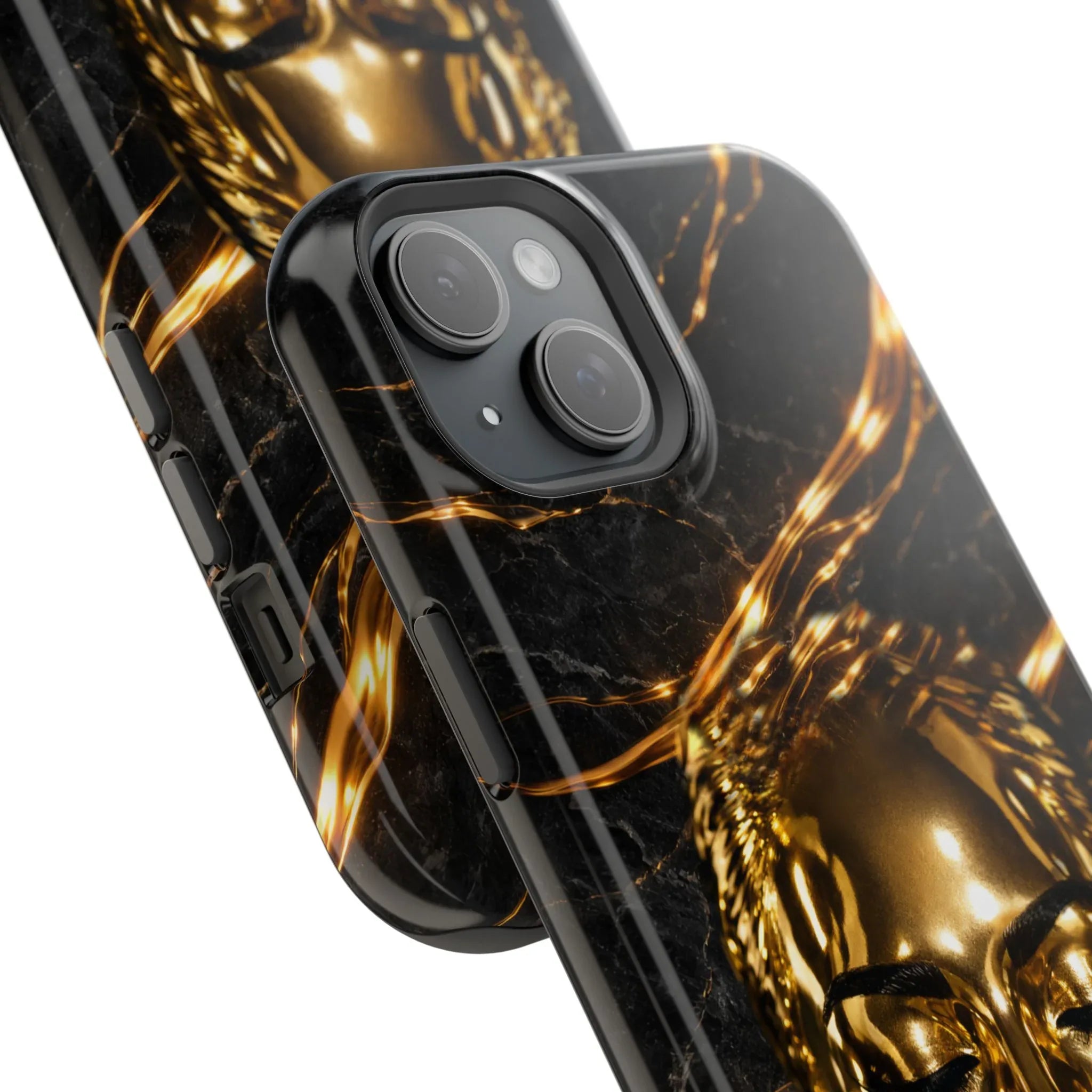Luxury Gold Portrait Phone Case for iPhone 11-17 and Galaxy S21-S25 - KARARMDESIGN