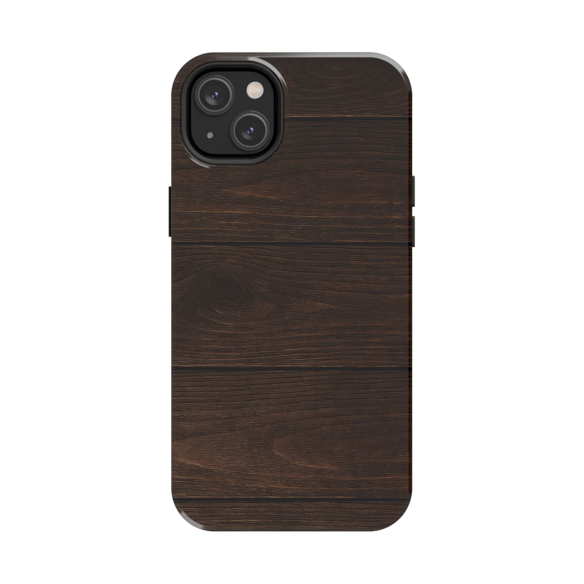 Dark Wood Grain Tough Case for iPhone & Samsung Galaxy