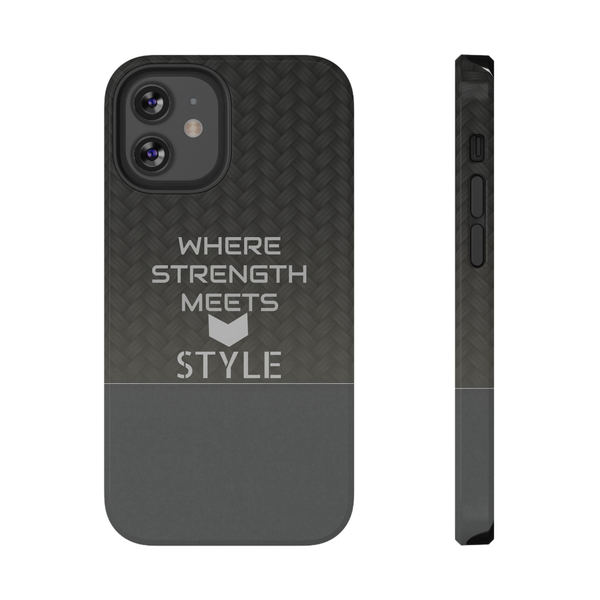Gray Carbon Phone Case for iPhone 12-16 and Galaxy S21-S22