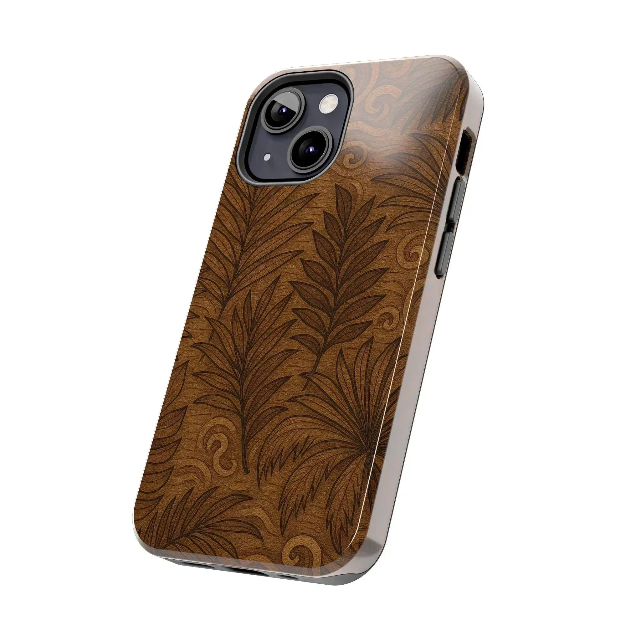 Wood Leaf Armor Phone Case for iPhone and Galaxy - KARARMDESIGN