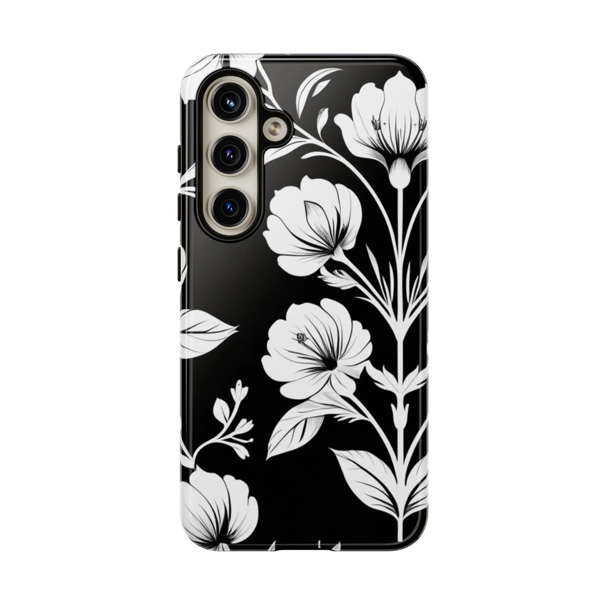 Elegant Floral Phone Case for Galaxy S20-S25 - KARARMDESIGN
