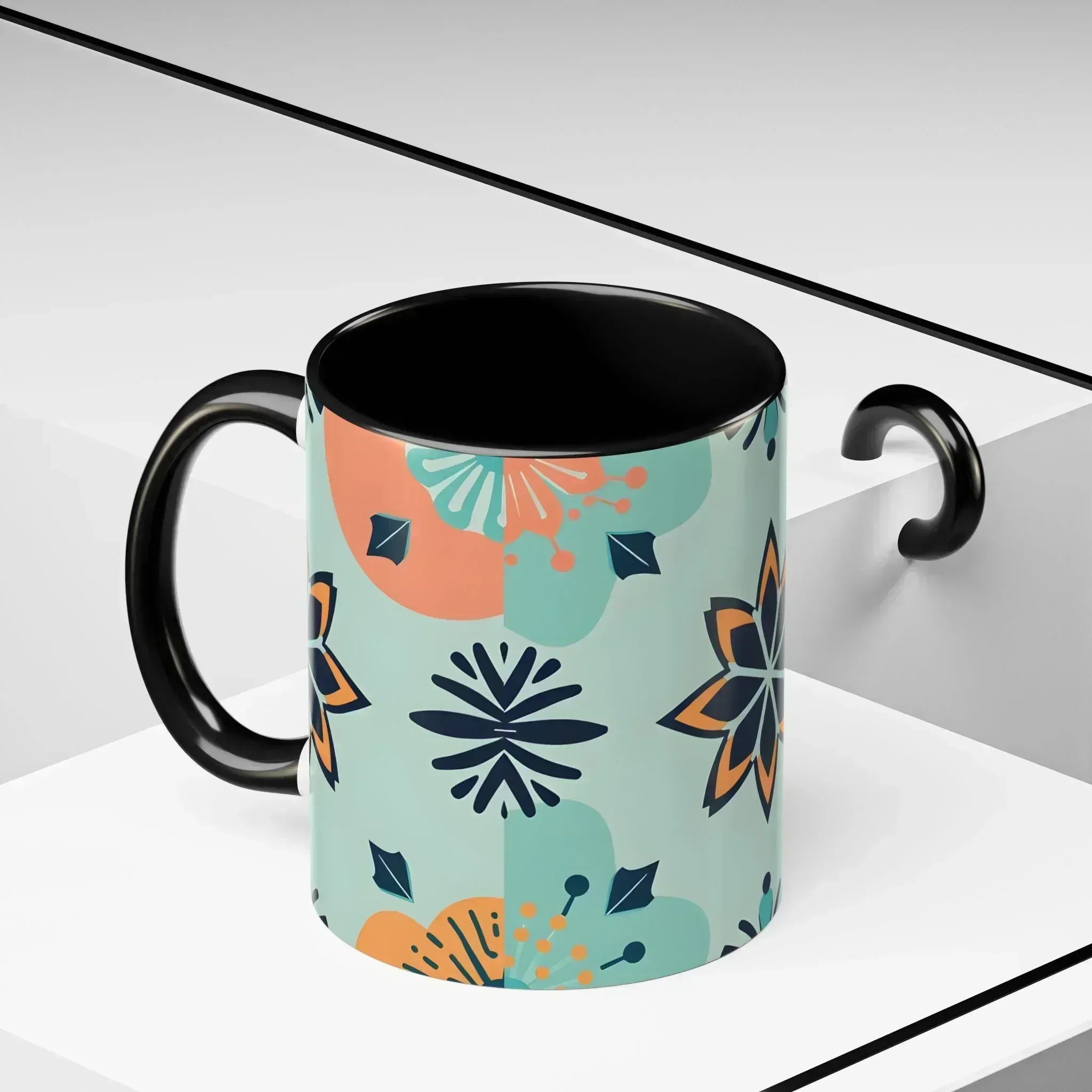 Floral Ornament Coffee Mug – 11oz - KARARMDESIGN