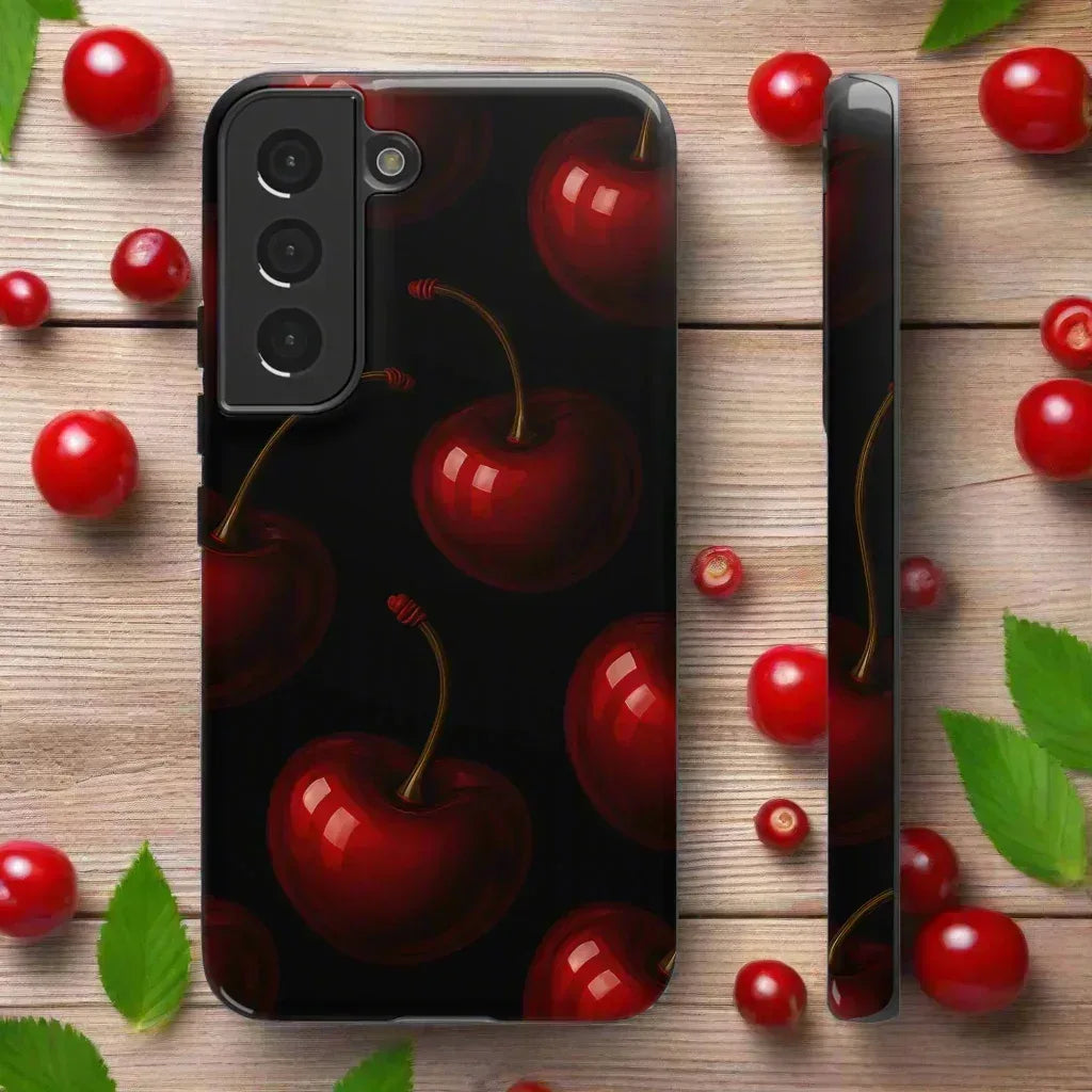 Cherry Phone Case for iPhone X-16 and Galaxy S20-S25 - KARARMDESIGN