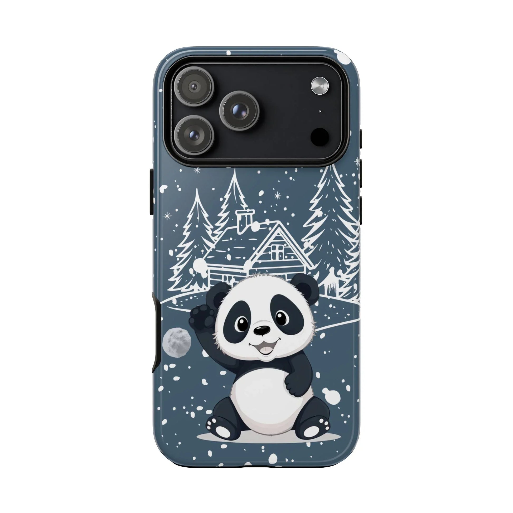 Cute Panda in a Winter Wonderland Phone Case for iPhone 8-17 - KARARMDESIGN