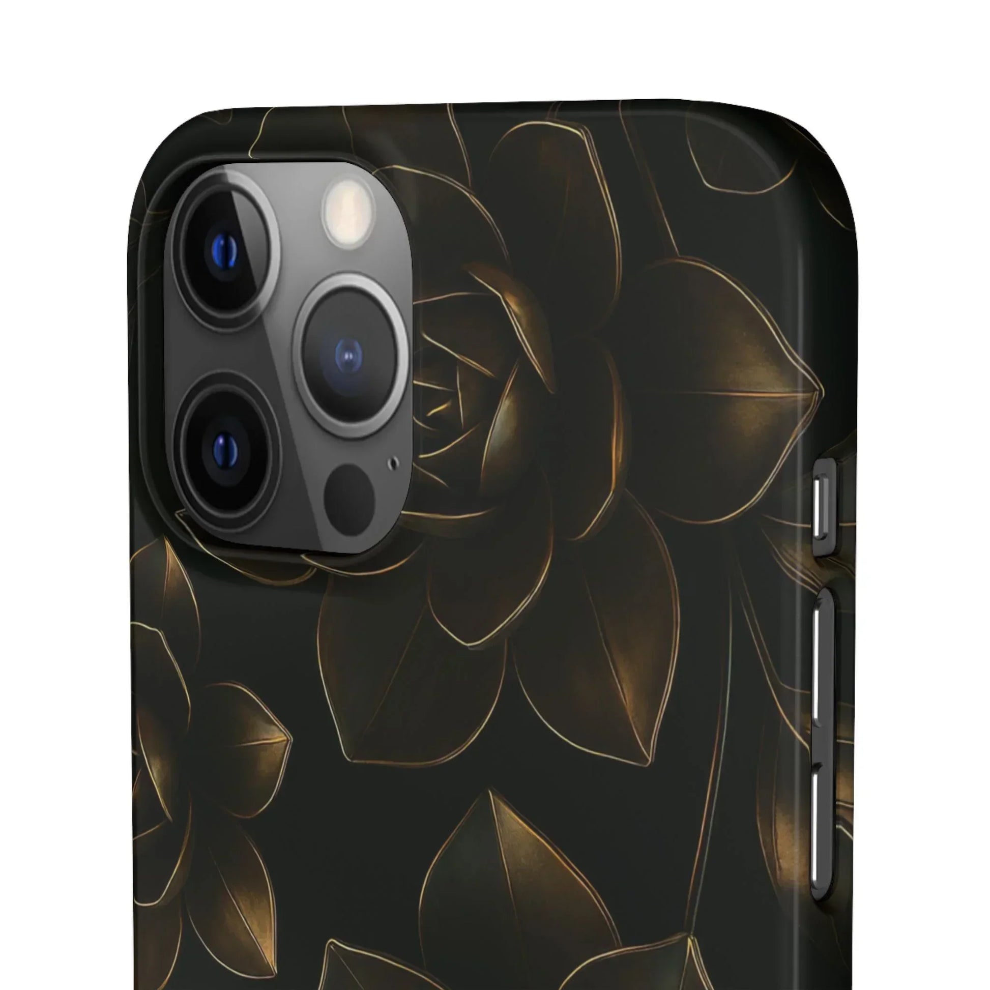 Metal Flower Phone Case for iPhone 7-16 and Galaxy S10-S24 Models - KarArmDesign