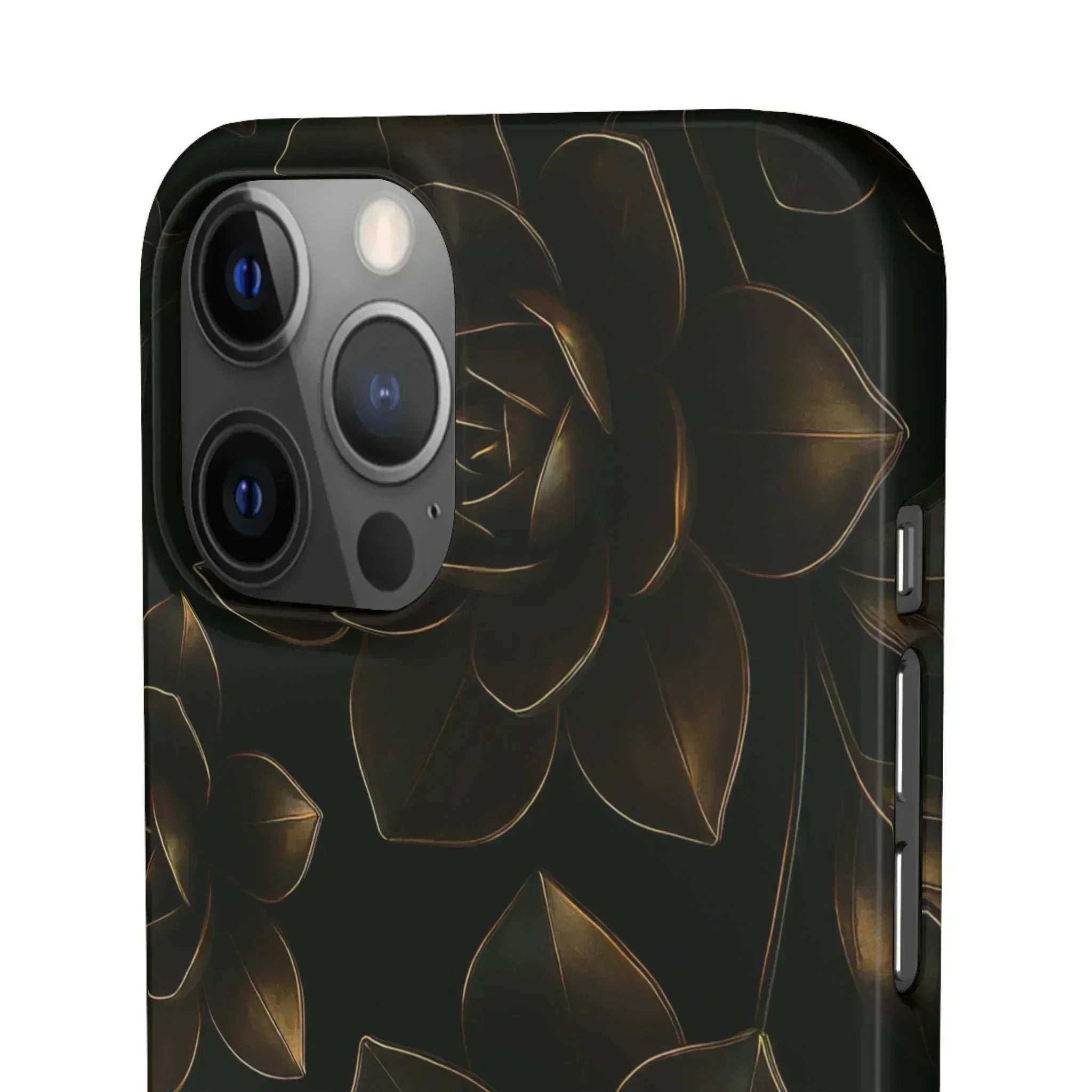 Metal Flower Phone Case for iPhone 8-16 and Galaxy S20-S24 - KARARMDESIGN