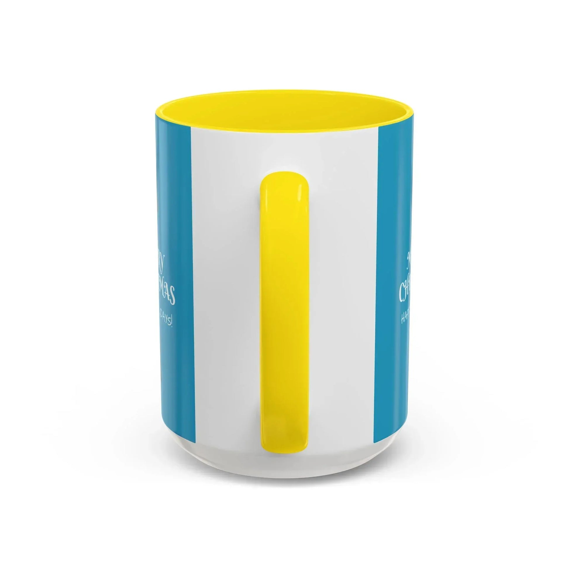 Merry Christmas and Happy Holidays Mug - Accent Coffee Mug (11, 15oz) - KARARMDESIGN