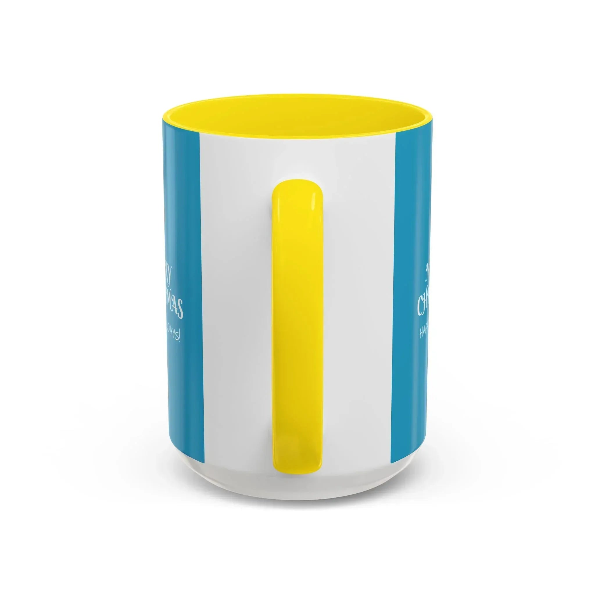 Merry Christmas and Happy Holidays Mug - Accent Coffee Mug (11, 15oz) - KARARMDESIGN