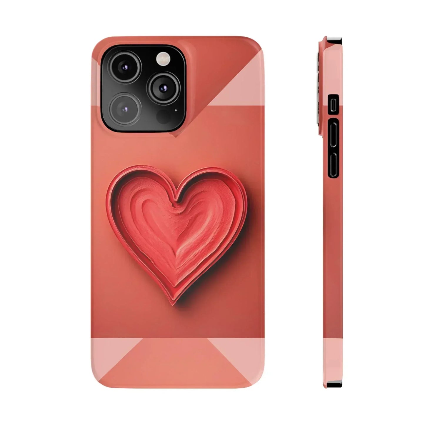 Heart Design Phone Case for iPhone X to 16 Series - KarArmDesign