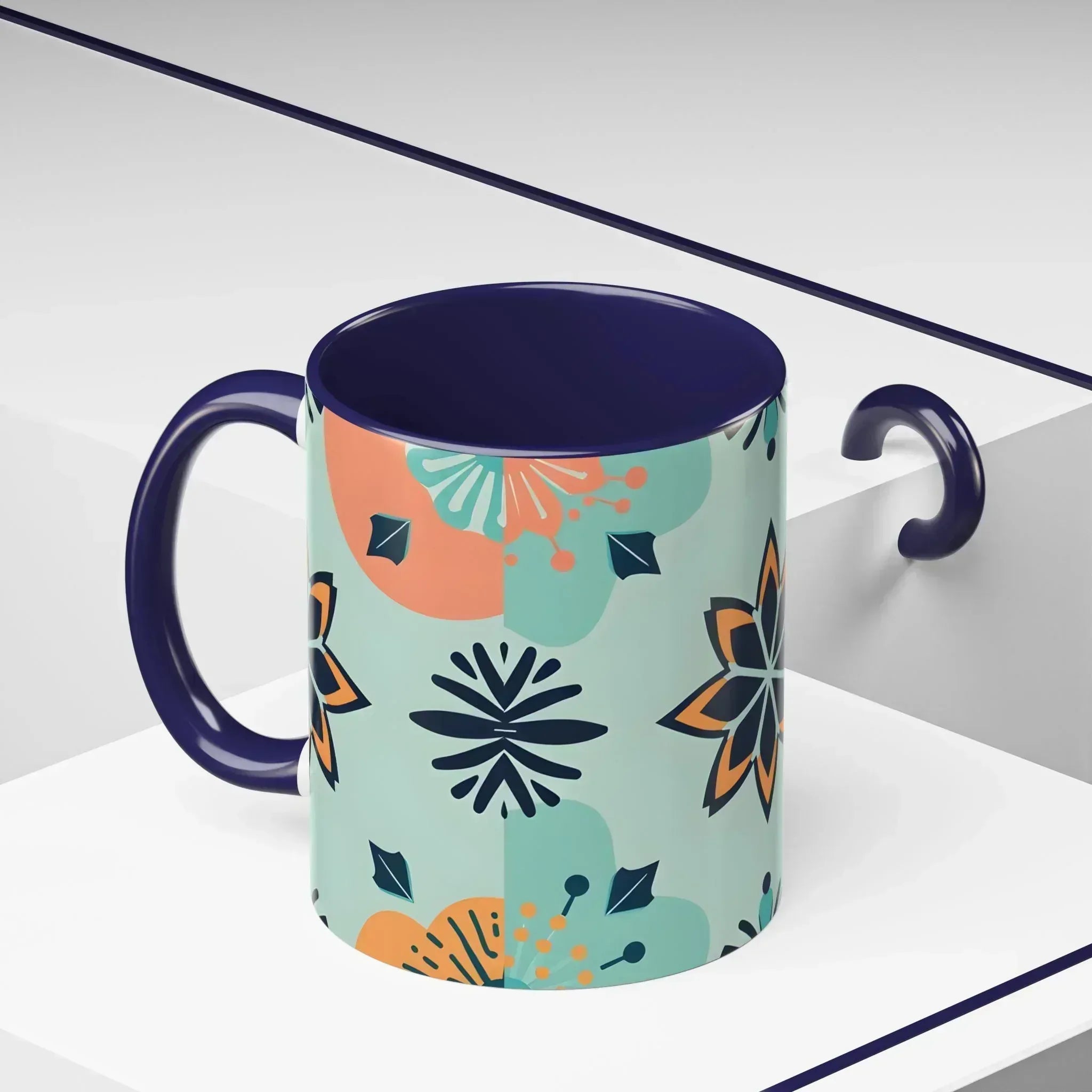 Floral Ornament Coffee Mug – 11oz - KARARMDESIGN