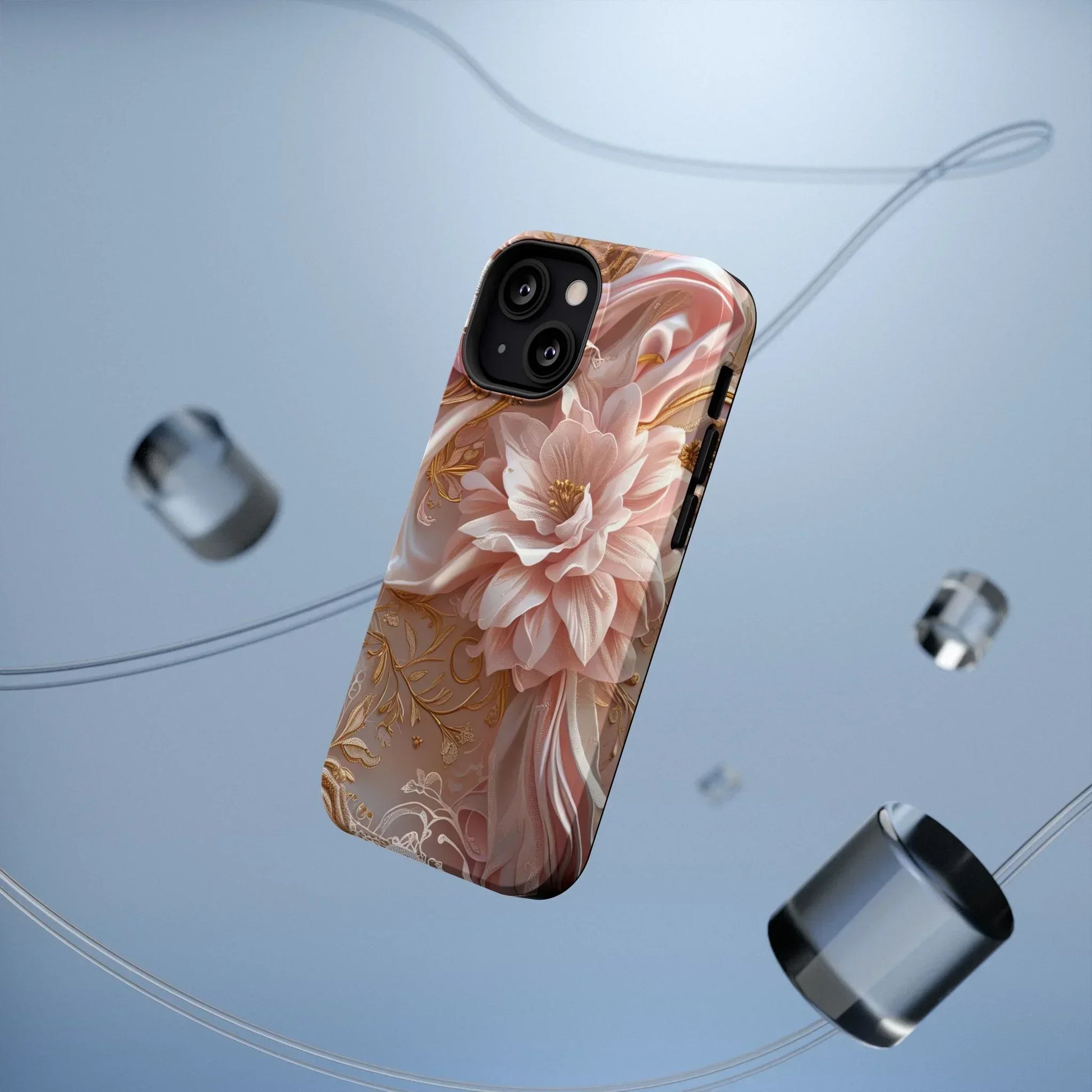 Elegant Floral Impact-Resistant Phone Case for iPhone 12-16 and Samsung Galaxy S21-S22 Models - KarArmDesign