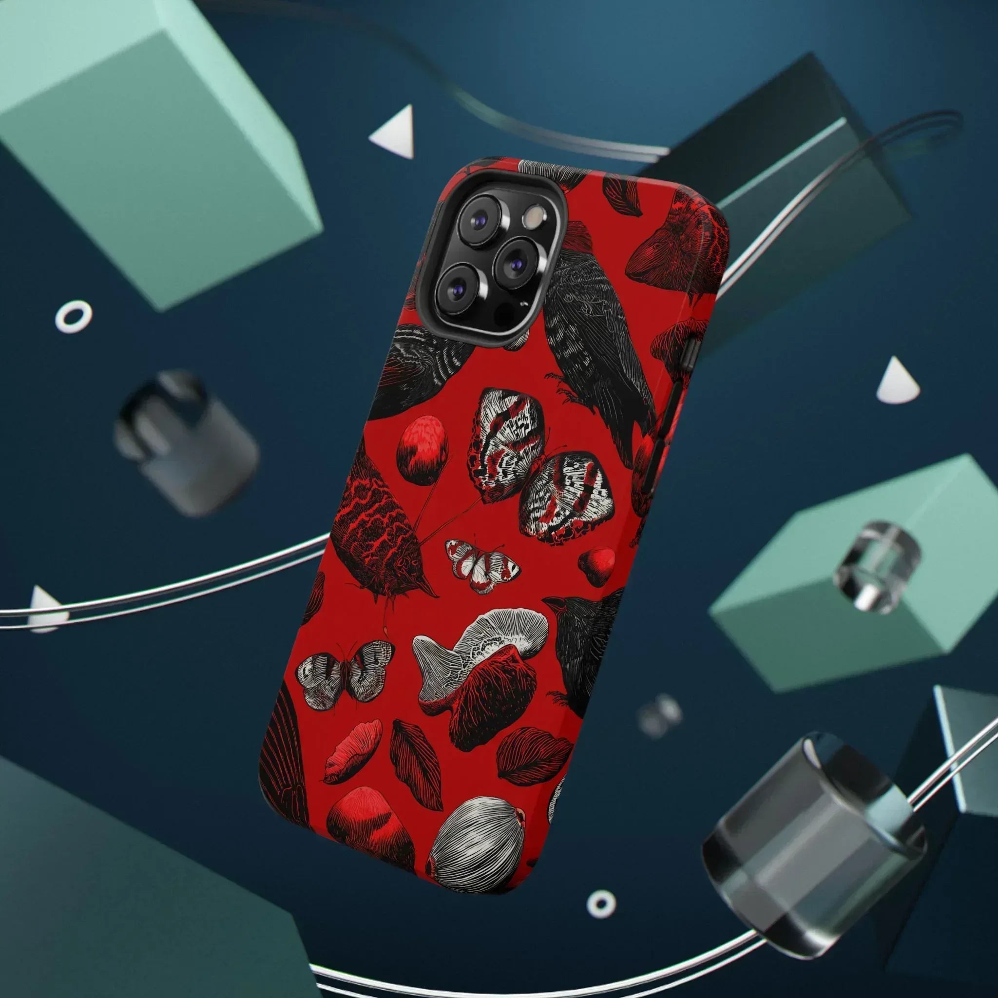 Crimson Wilderness Phone Case for iPhone 11-17 - KARARMDESIGN