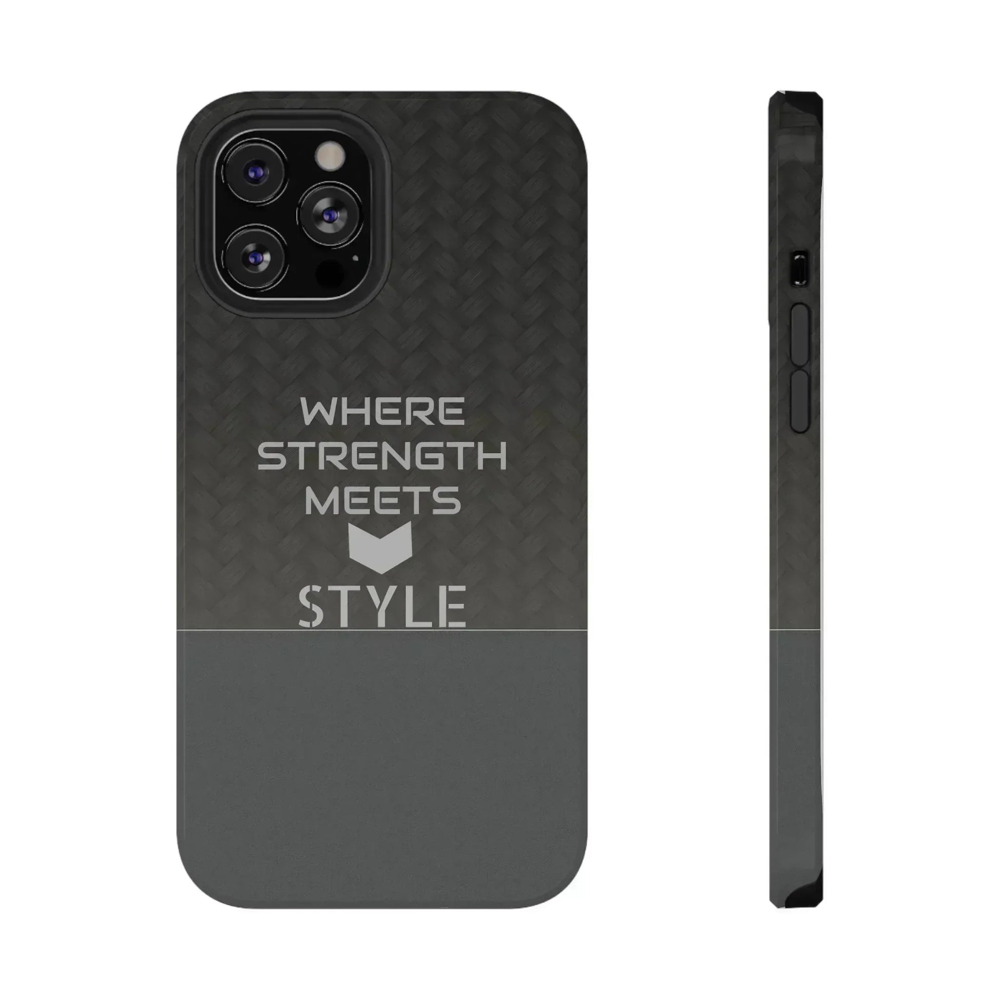 Gray Carbon Phone Case for iPhone 12-16 and Galaxy S21-S22 - KARARMDESIGN