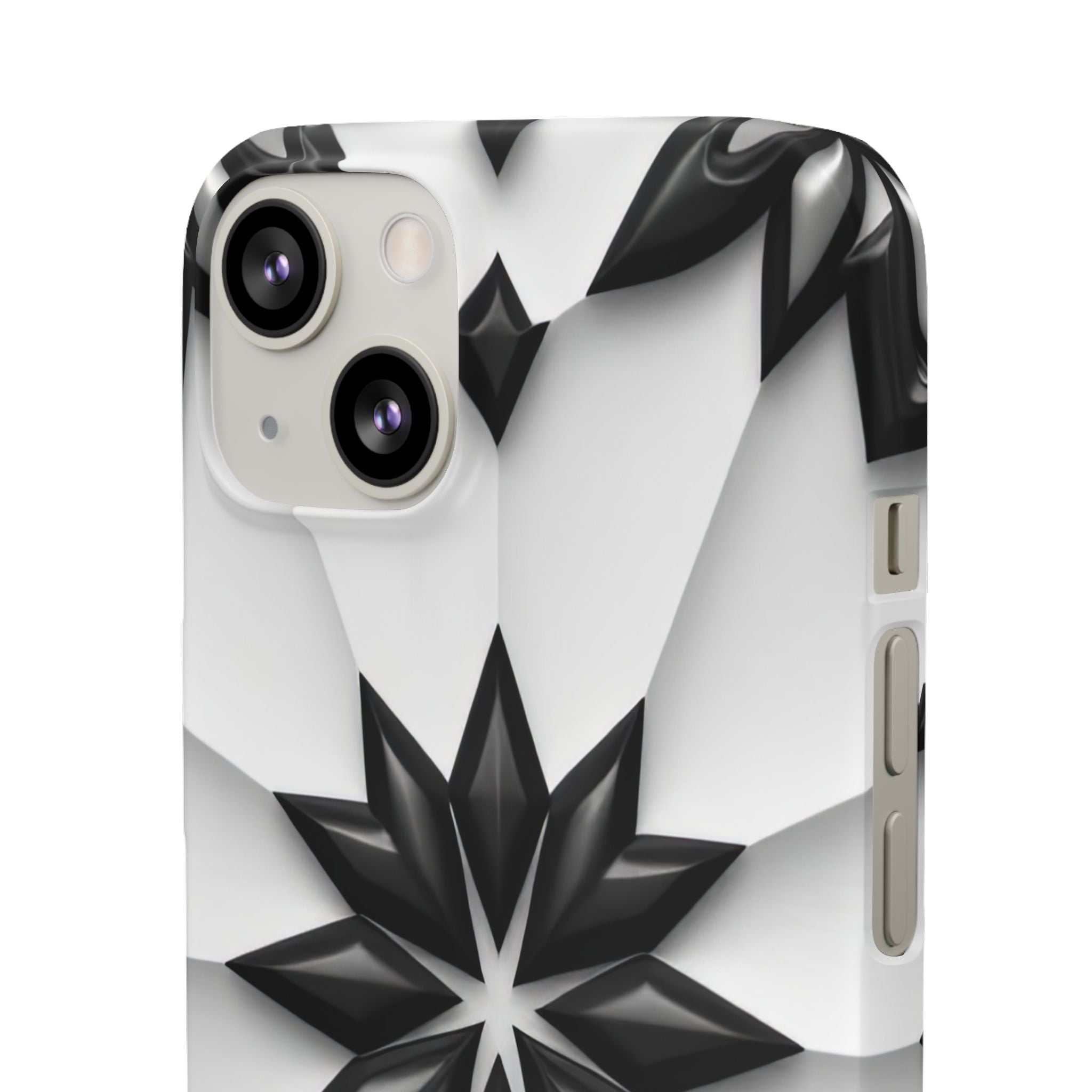 Black & White Geometric Snap Case for iPhone & Samsung Galaxy