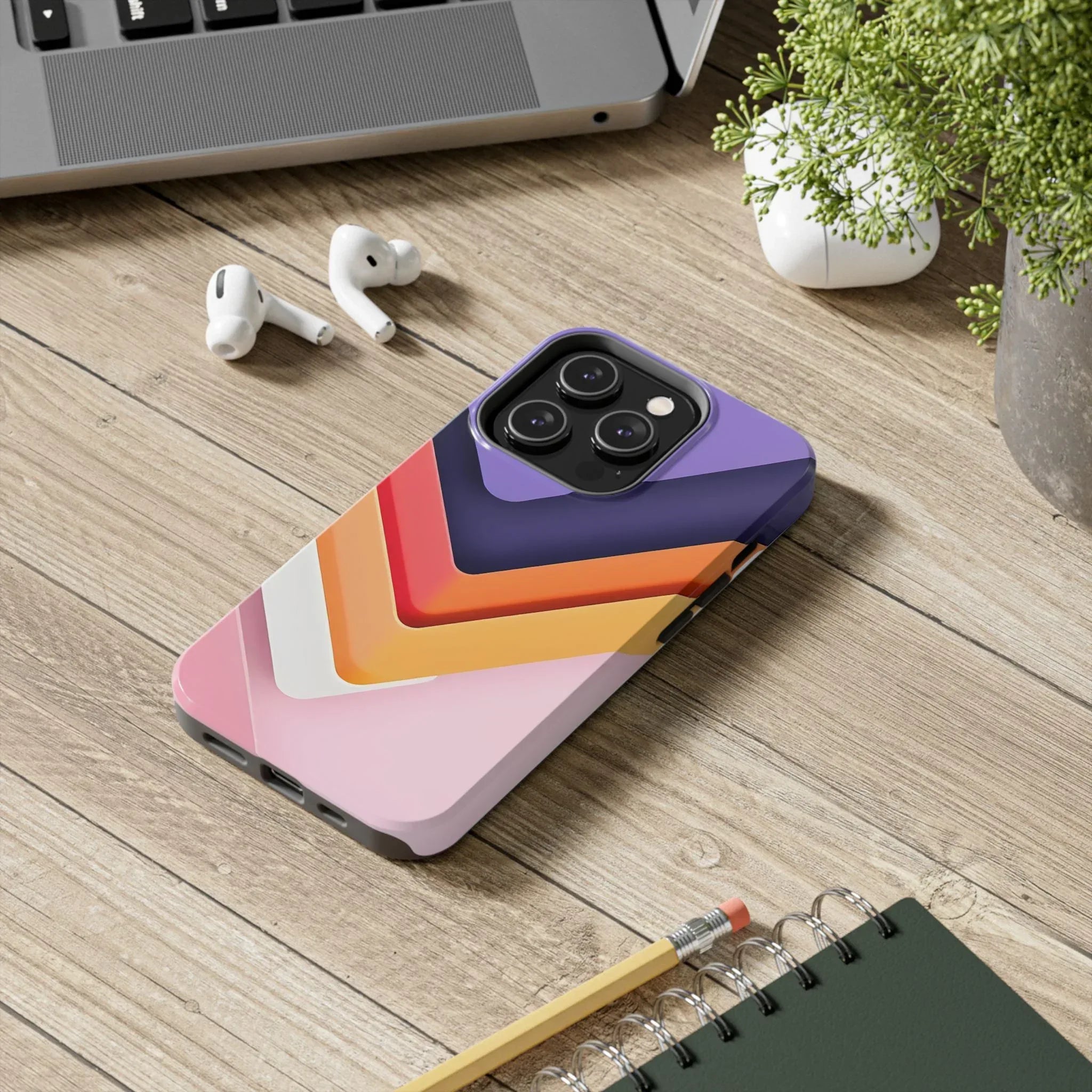 Vibrant Geometric Chevron Phone Case for iPhone and Galaxy - KARARMDESIGN