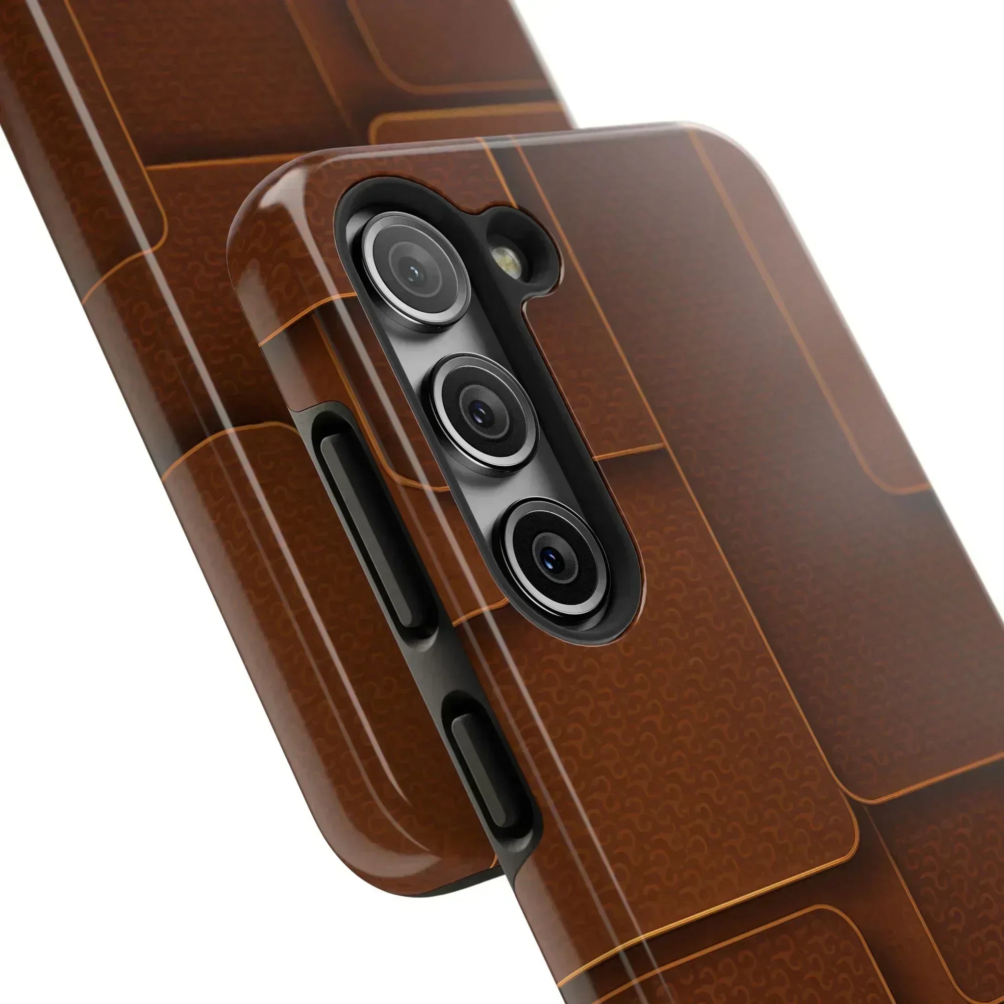 Textured Brown Phone Case for iPhone 7-16 and Samsung Galaxy S21-S24 - KARARMDESIGN