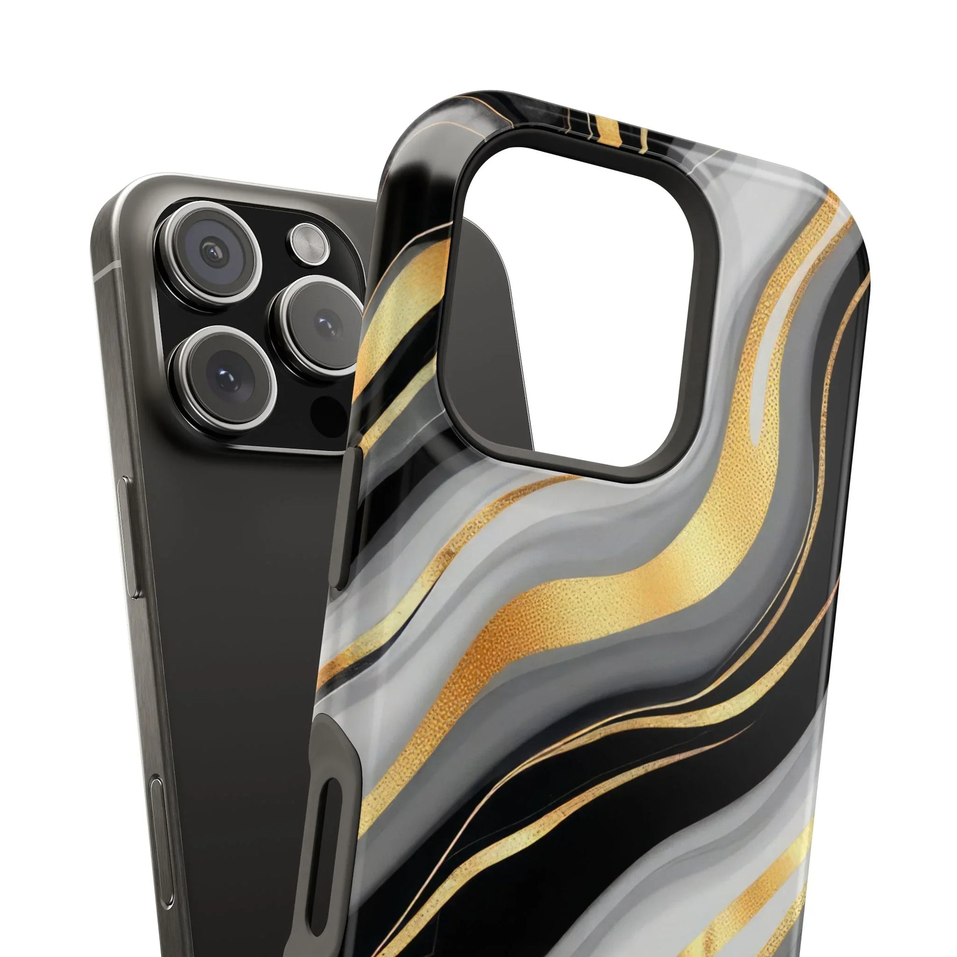 Modern Marble Flow Phone Case for iPhone 11-17 - KARARMDESIGN