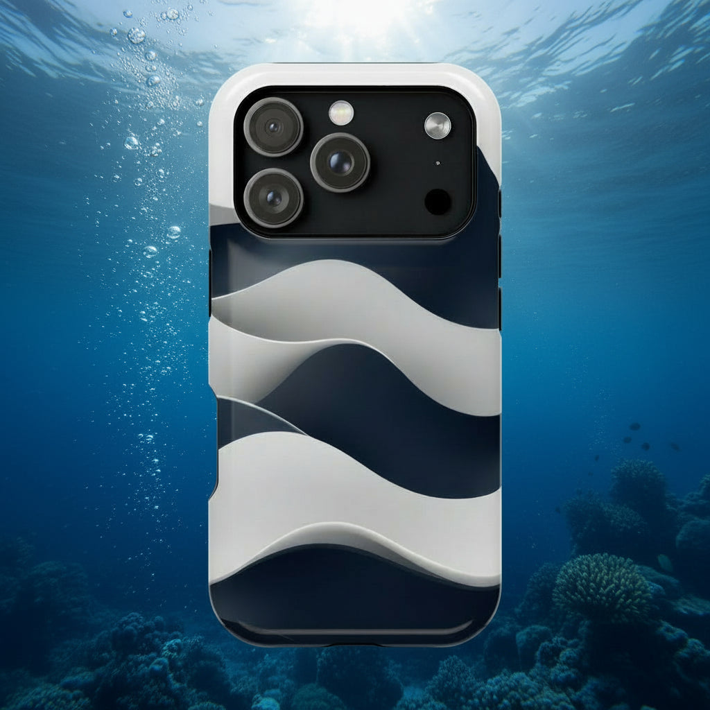 Ocean Flow Phone Case for iPhone 11-17 and Samsung Galaxy S21-S22 Models - KARARMDESIGN