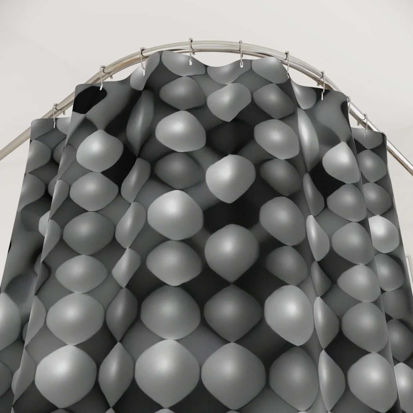 Modern Geometric Shower Curtain – 3D Patterned Design for Stylish Bathrooms - KarArmDesign