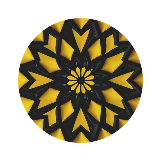 Modern Geometric Round Rug - KarArmDesign