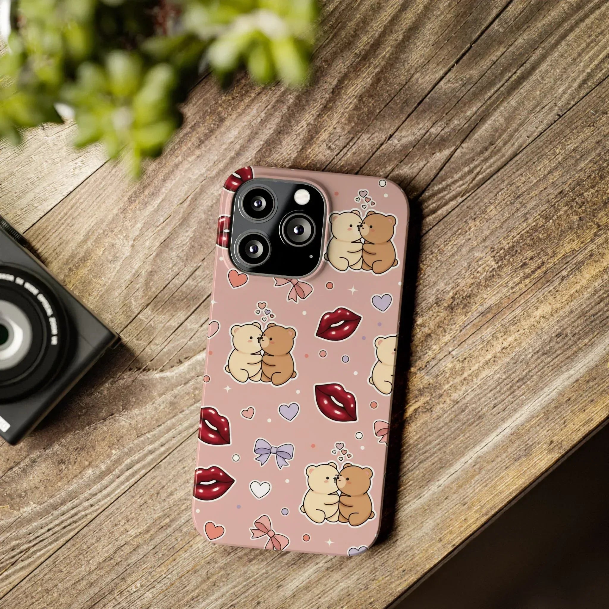 Bear Hug Bliss Phone Case for iPhone 11-17 - KARARMDESIGN