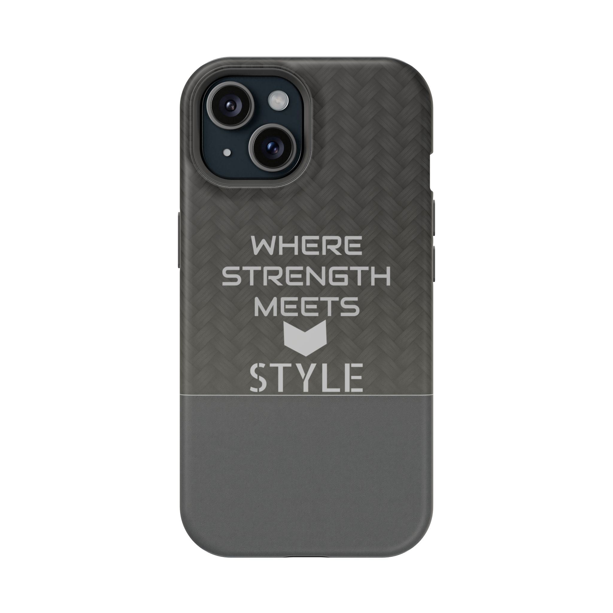 Gray Carbon Phone Case for iPhone 12-16 and Galaxy S21-S22