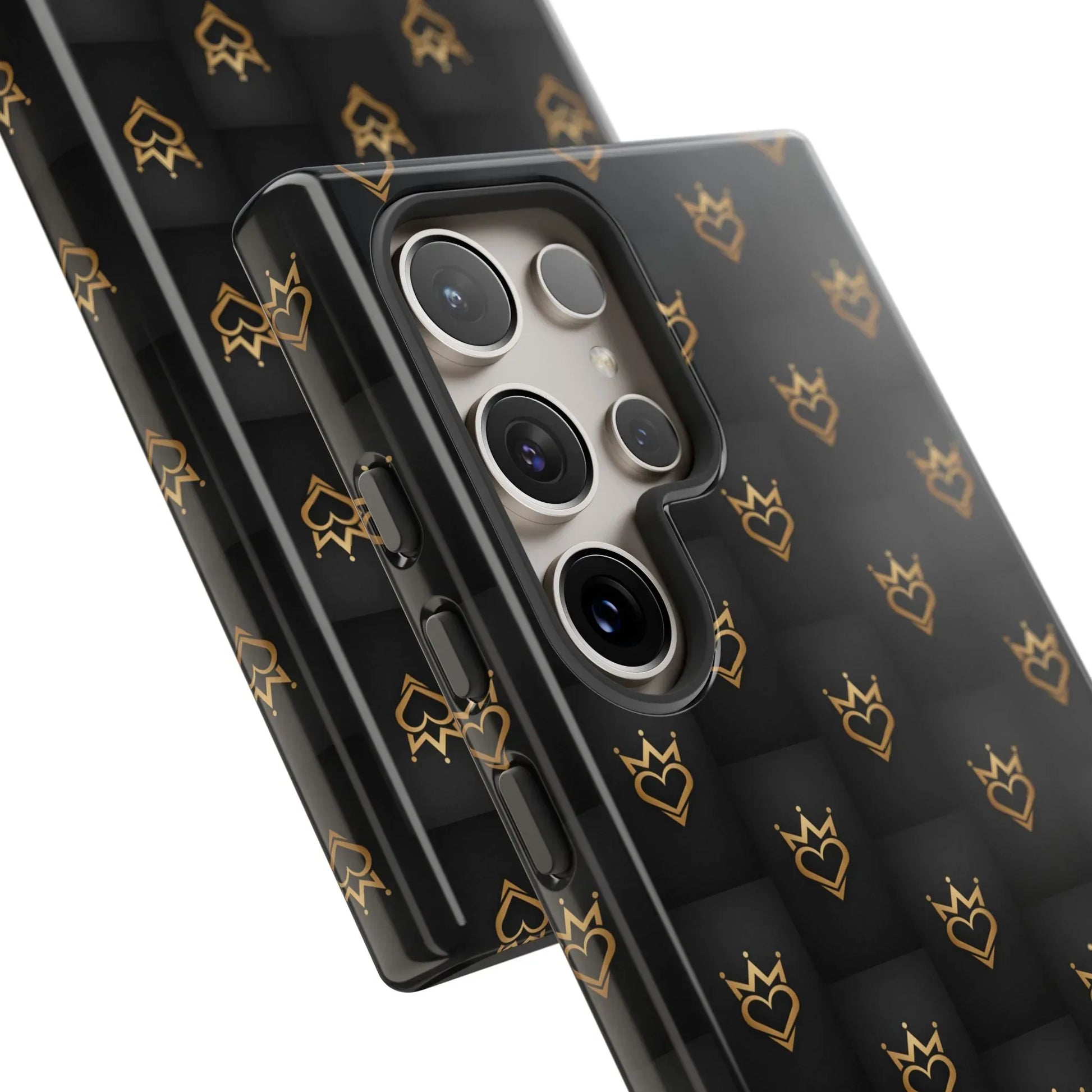 Crowned Heart Doodle Phone Case for iPhone 11-17 & Galaxy S10-S25 - KARARMDESIGN