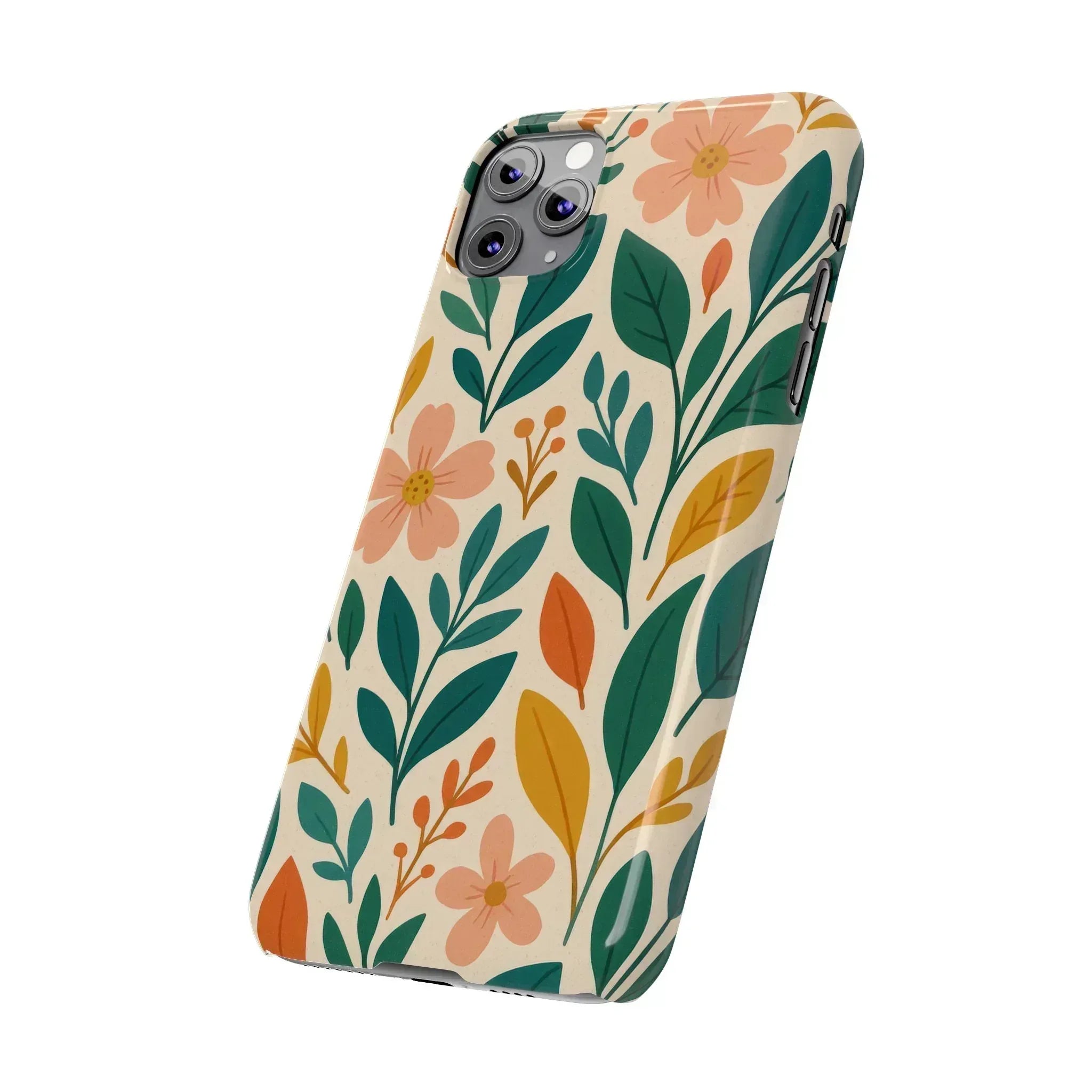 Floral Harmony Phone Case for iPhone 11-16 - KARARMDESIGN