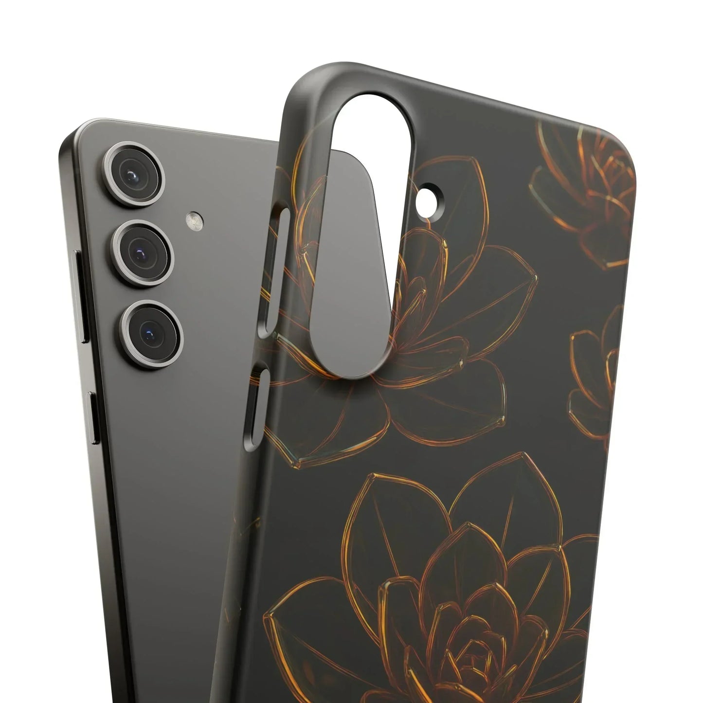 Glass Flower Phone Case for iPhone 7-16 and Galaxy S10-S24 Models