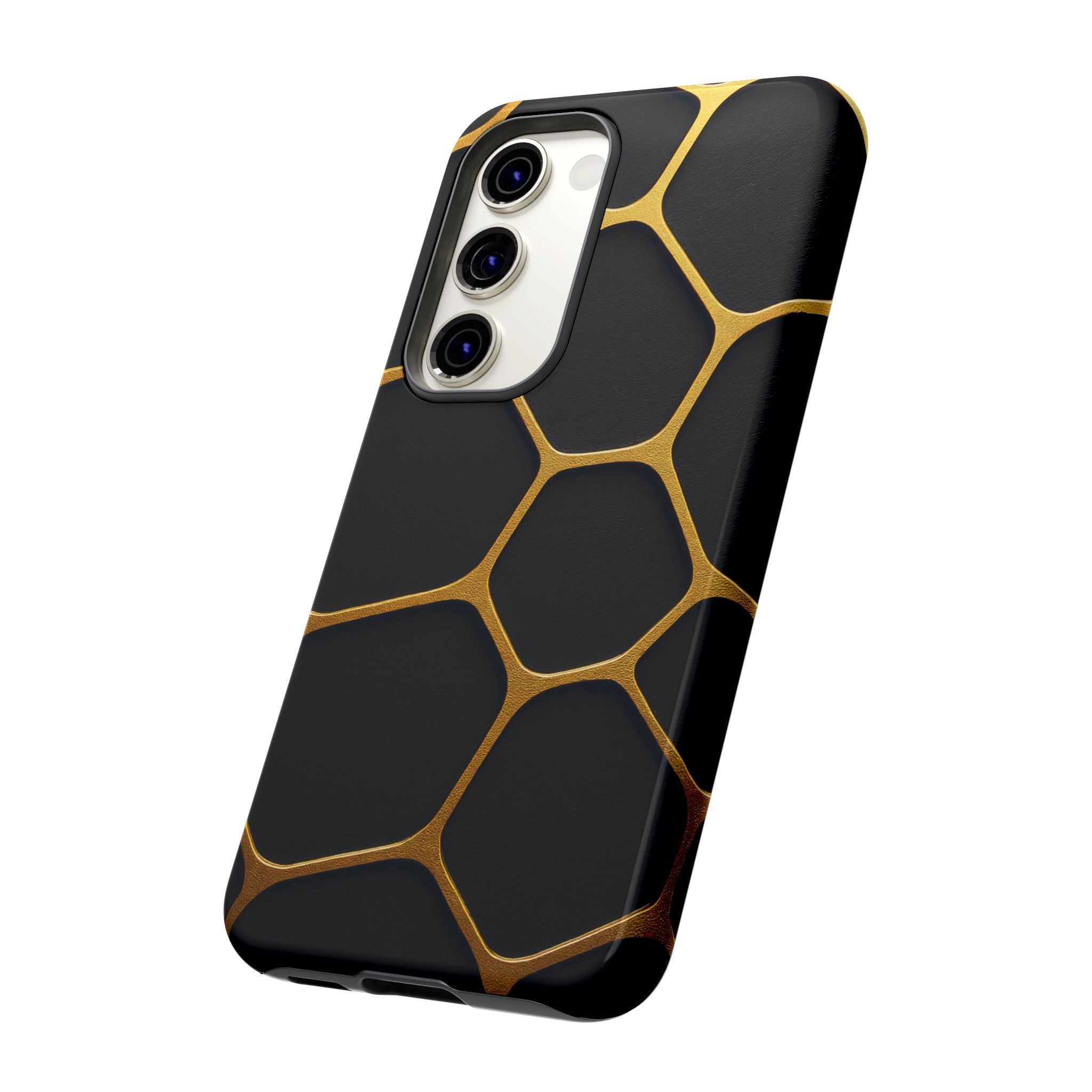 Golden Cellscape Tough Phone Case – Black & Gold