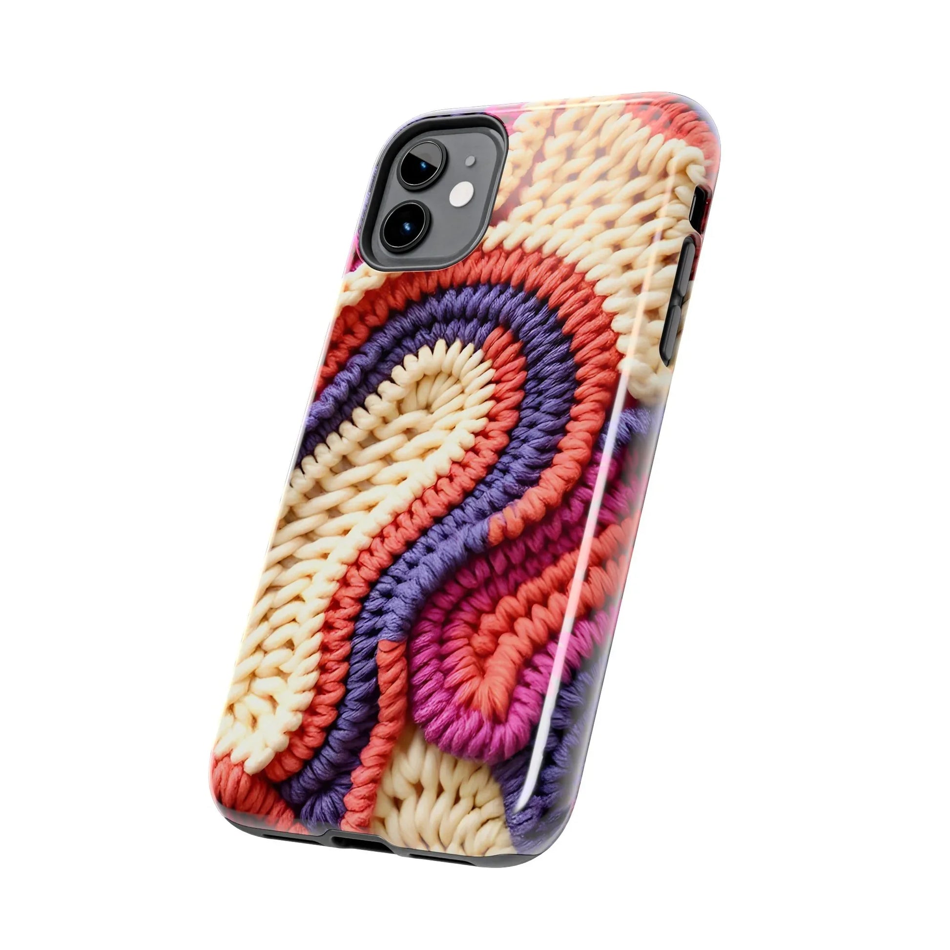 Handwoven Textile Art Phone Case for iPhone 11-17 and Galaxy S21-S25 - KARARMDESIGN
