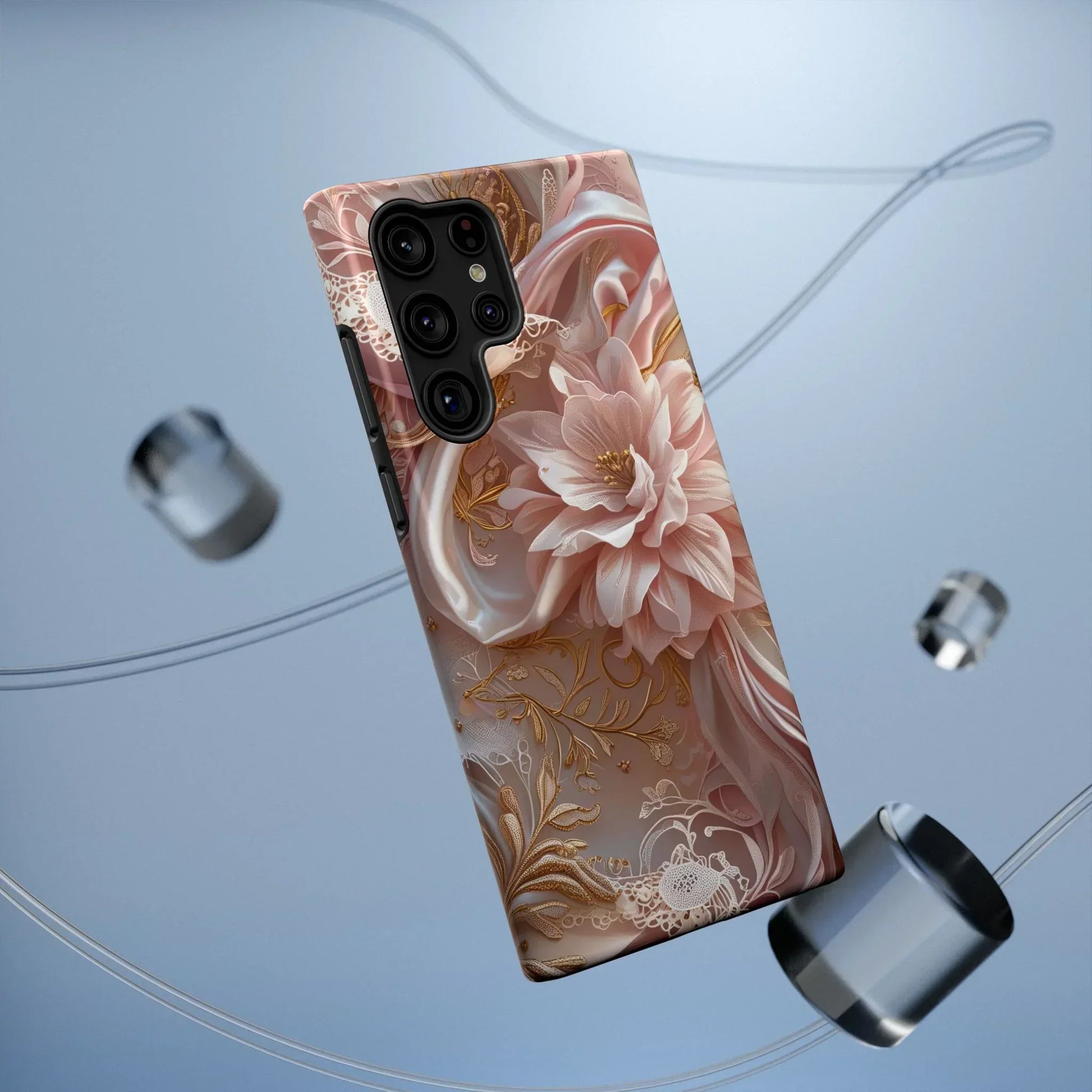 Elegant Floral Impact-Resistant Phone Case for iPhone 12-16 and Samsung Galaxy S21-S22 Models - KarArmDesign