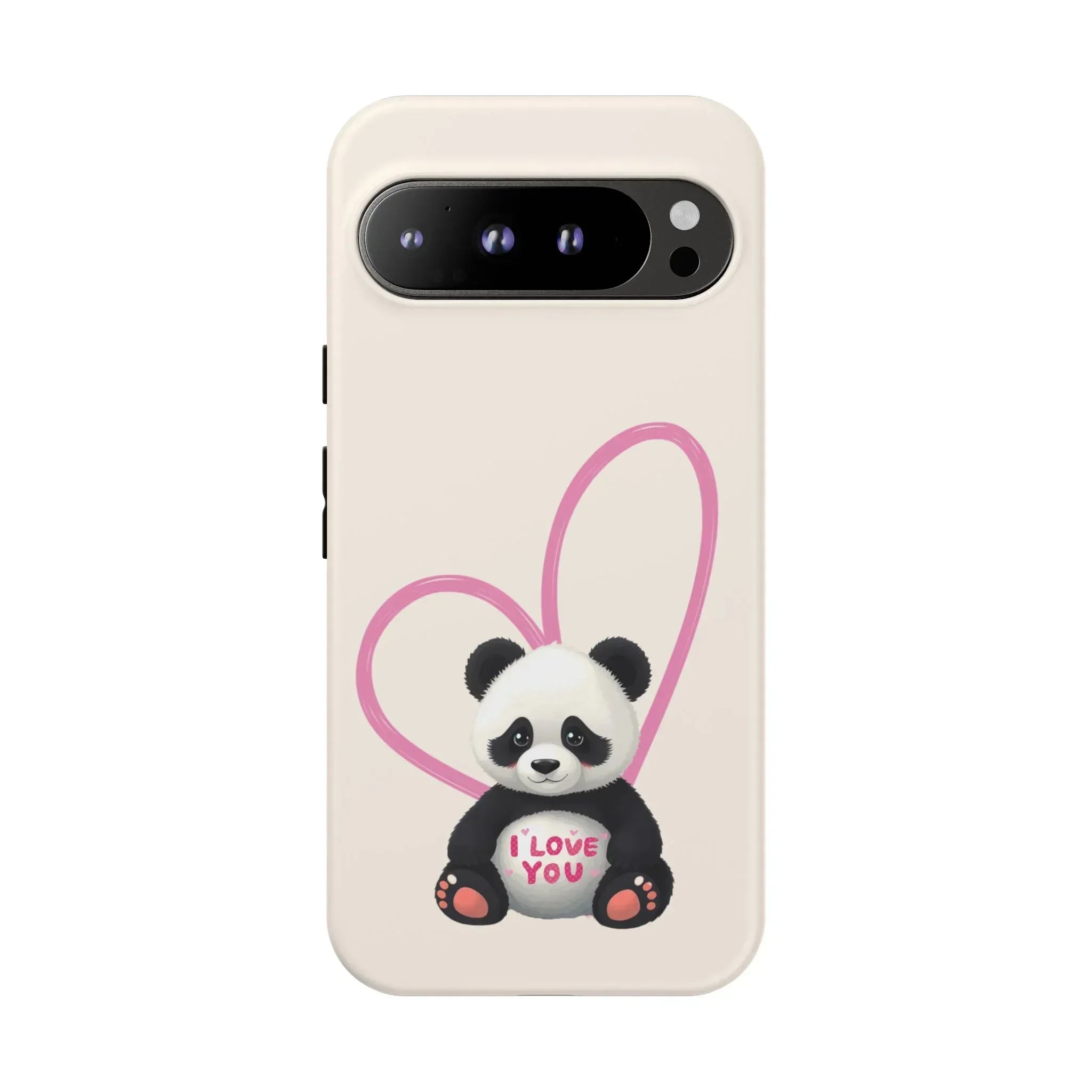 Cute Panda Heart Love Phone Case for Google Pixel up to 9 - KARARMDESIGN