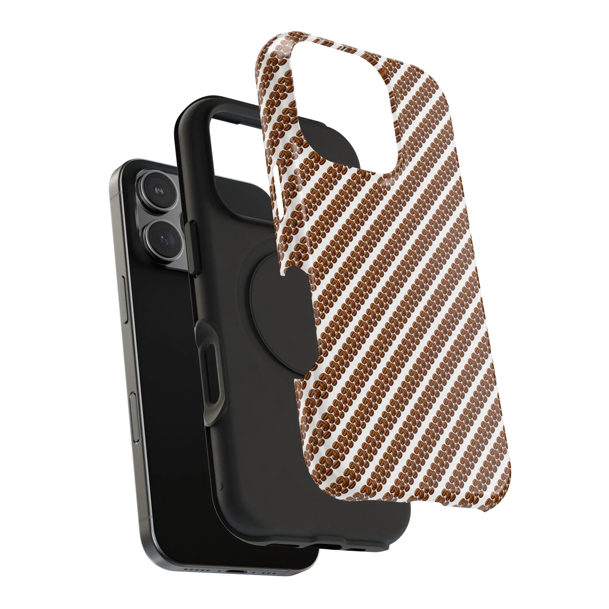Stylish Coffee Pattern Phone Case for iPhone 11–17 and Galaxy S21–S22 - KARARMDESIGN