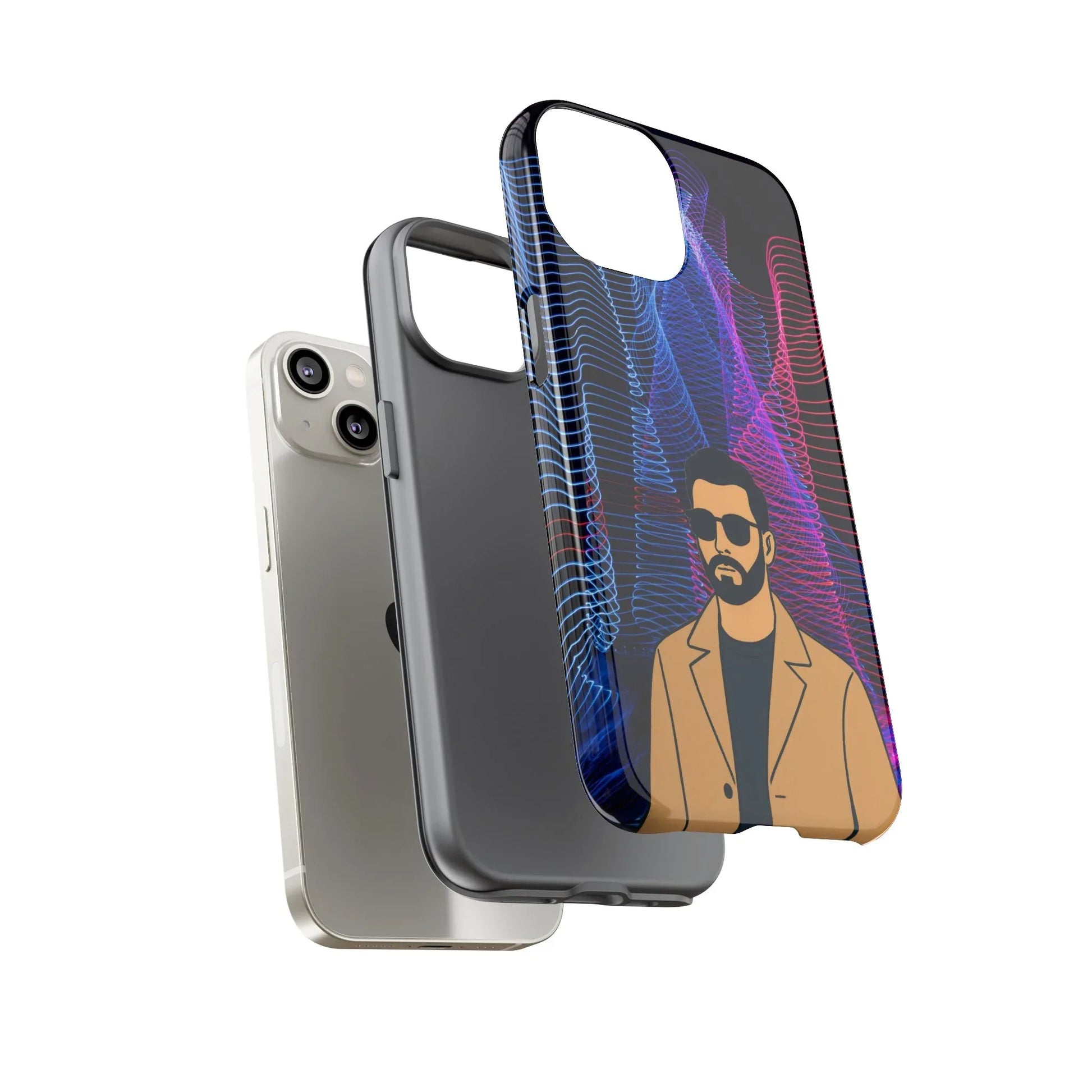 Bearded Style Phone Case for iPhone 11-17 and Galaxy S20-S25 - KARARMDESIGN