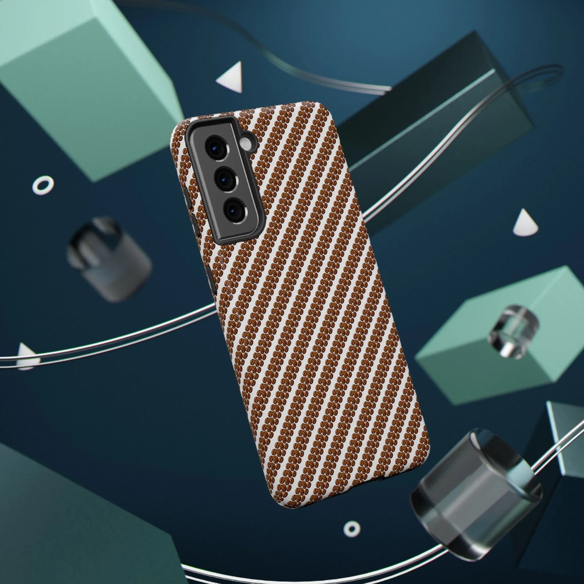 Stylish Coffee Pattern Phone Case for iPhone 11–17 and Galaxy S21–S22 - KARARMDESIGN