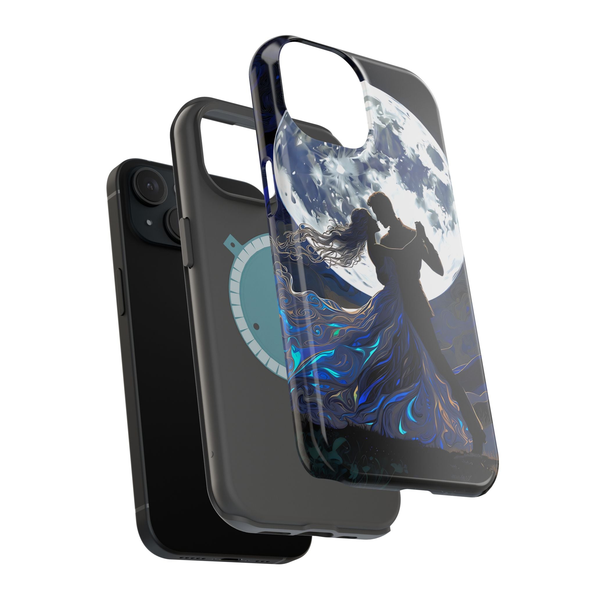 Romantic Moonlight Dance Magnetic Phone Case – iPhone 15–17 & Samsung Galaxy S26